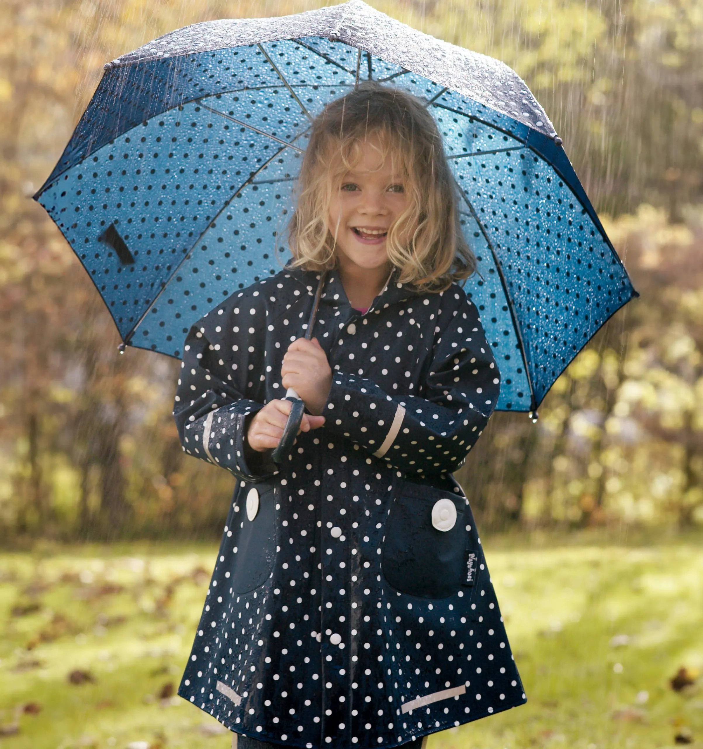Playshoes Giacca da pioggia Unisex per Bambini e Ragazzi, Punti Marini, 86 - immagine 4