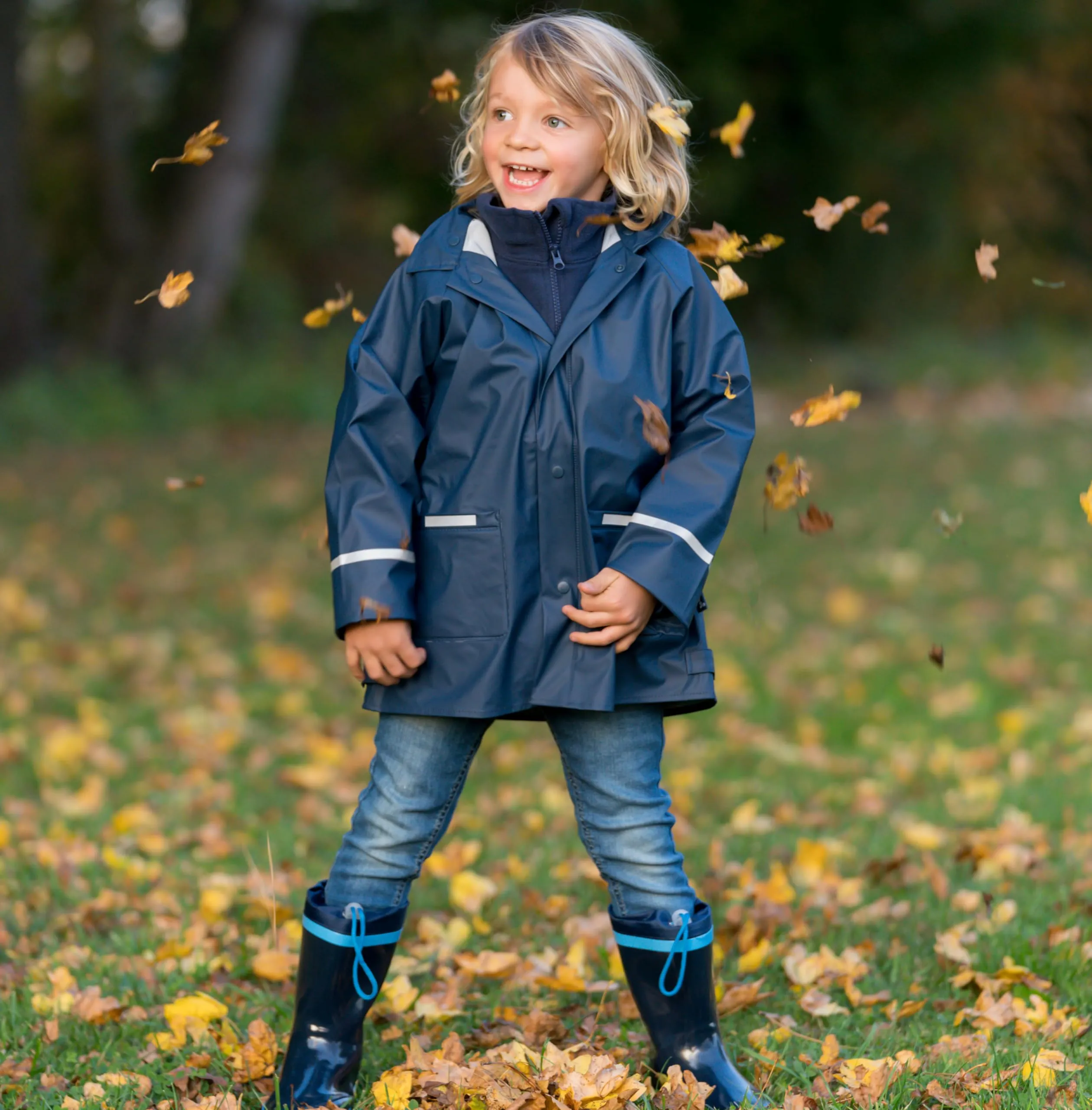 Playshoes Giacca da pioggia Unisex per bambini e ragazzi, marino, 98 - immagine 4
