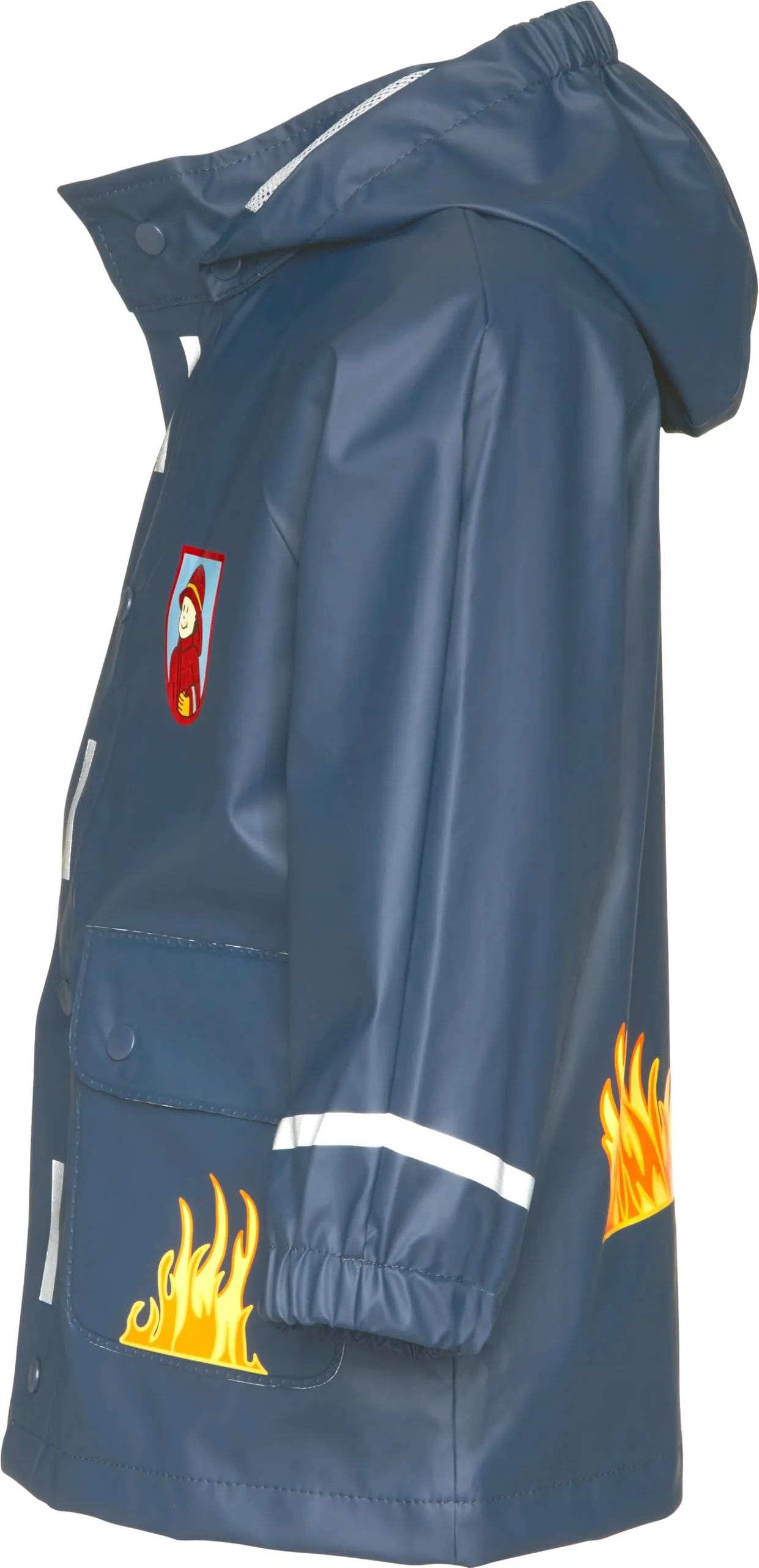 Playshoes Giacca da pioggia antivento e impermeabile Unisex per bambini e ragazzi, Vigili del fuoco, 128 - immagine 2