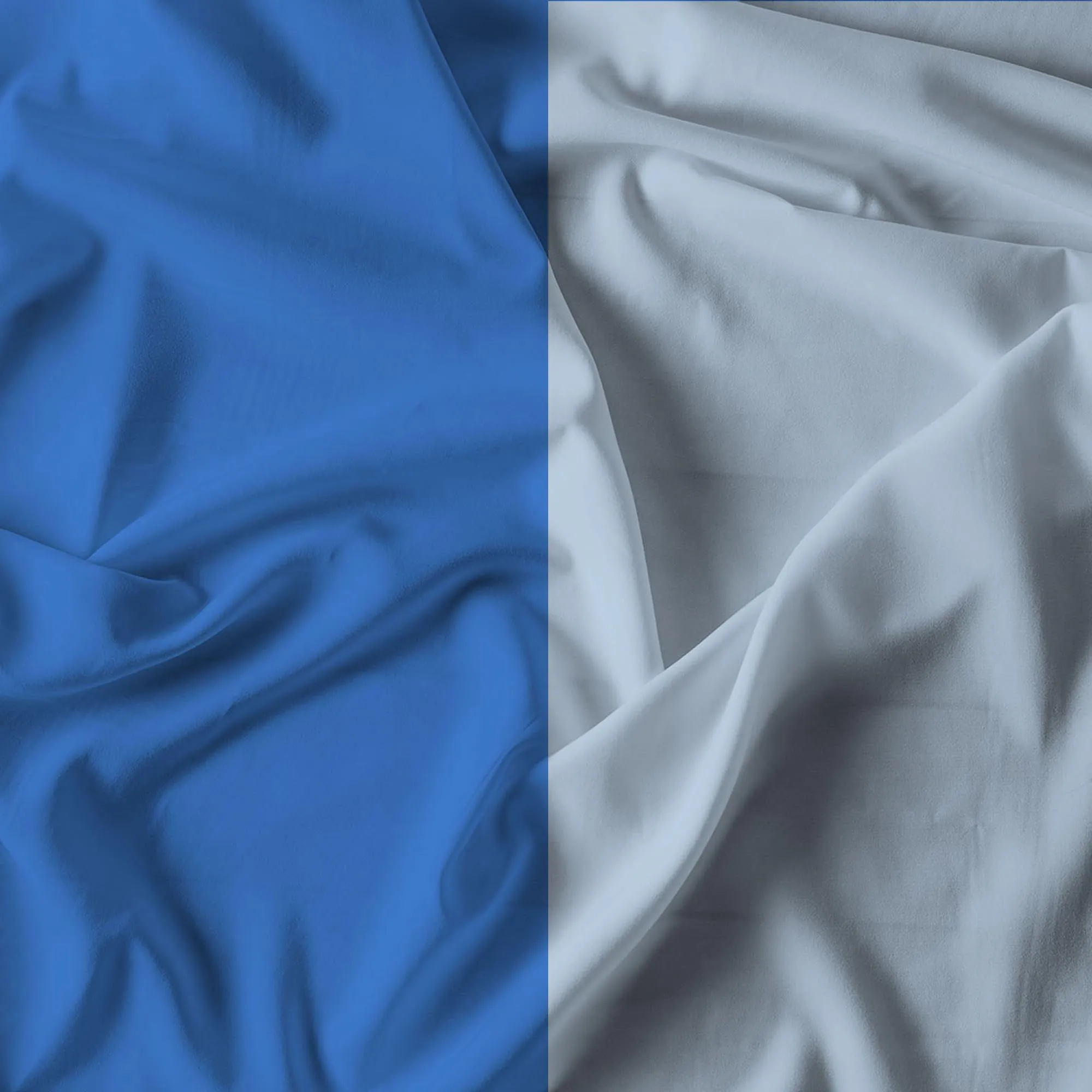 Italian Bed Linen Set Copripiumino 100% Cotone, Singolo, 150x200 cm, Royal/Azzurro - immagine 12