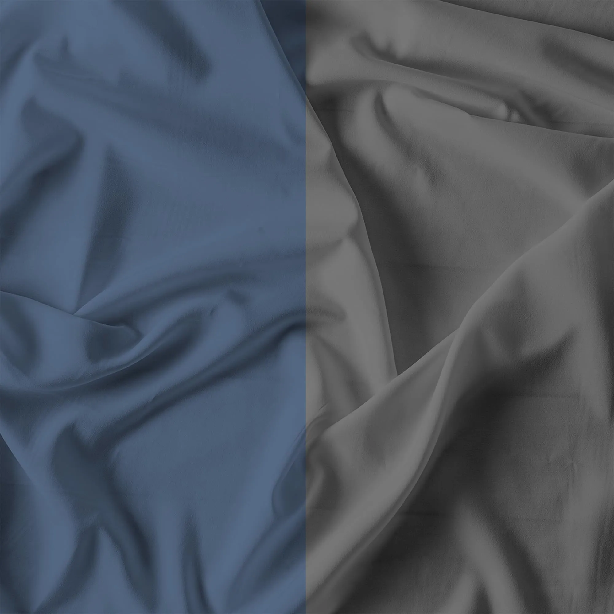 Italian Bed Linen Set Copripiumino 100% Cotone Natural Color, 200x200 cm, Piazza e Mezza, Avio/Grigio Scuro - immagine 12