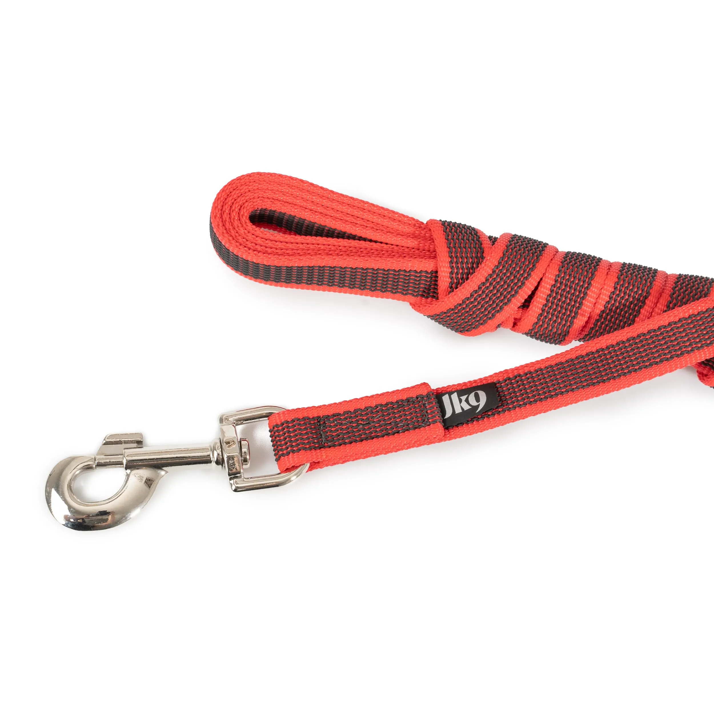 Julius-K9 Color & Gray Super Presa Guinzaglio Senza Manico, 20 mm x 3 m, Rosso - immagine 2