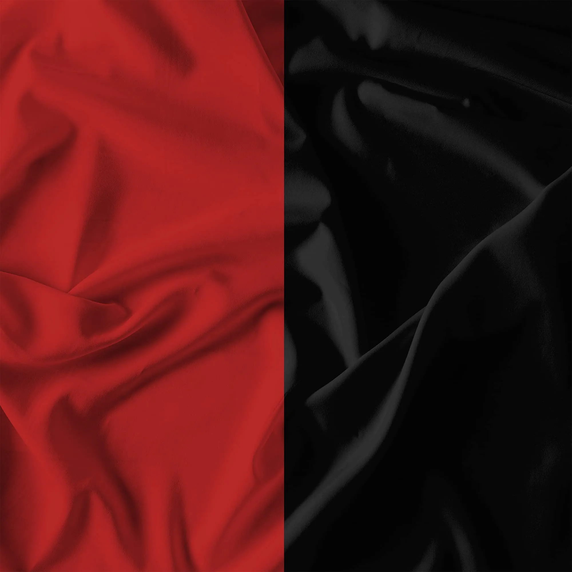 Italian Bed Linen 100% Cotone Parure Copripiumino, Rosso/Nero, Singolo, 2 Unità - immagine 7