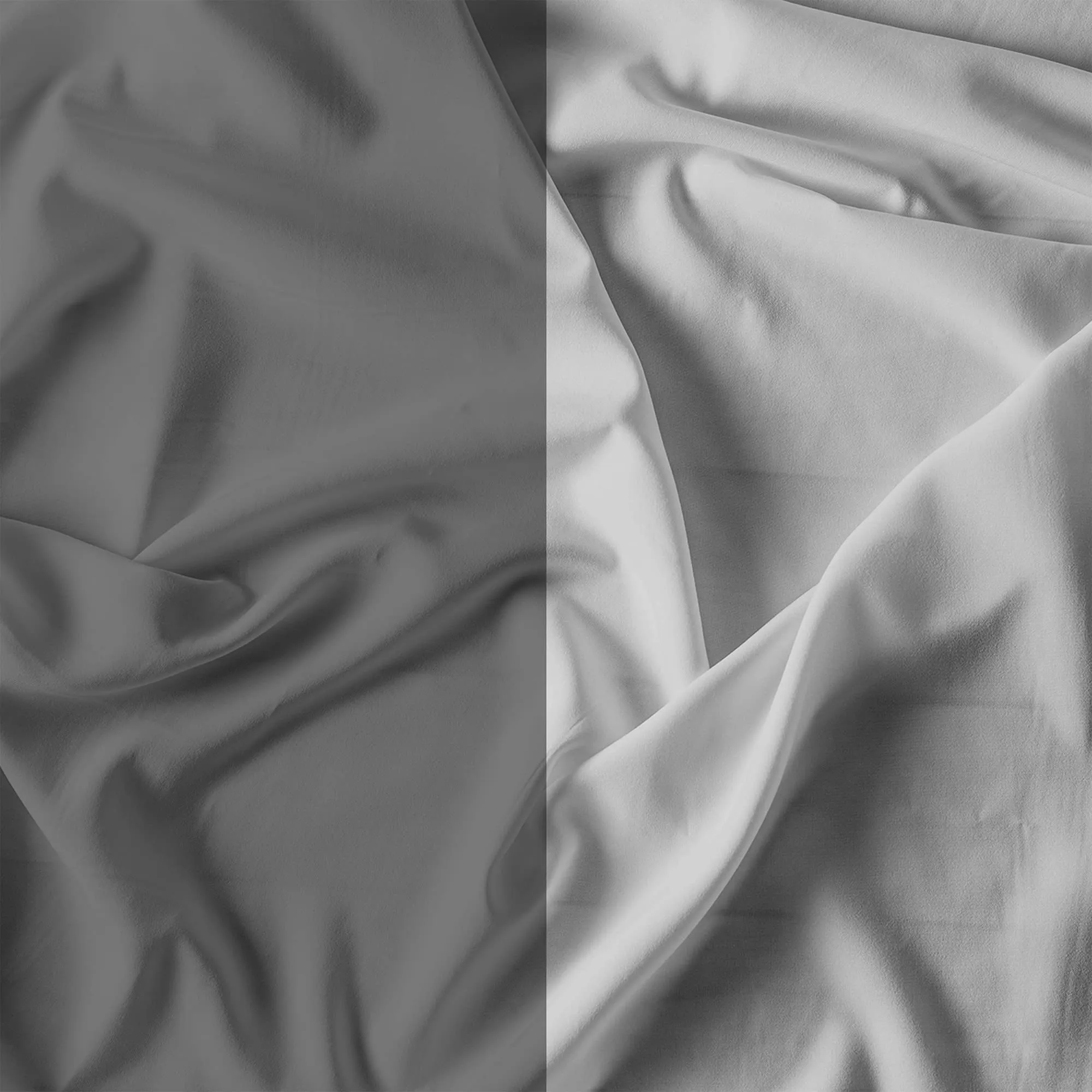 Italian Bed Linen Set Copripiumino 100% Cotone, Singolo, 150x200 cm, Grigio Scuro/Grigio Chiaro - immagine 9