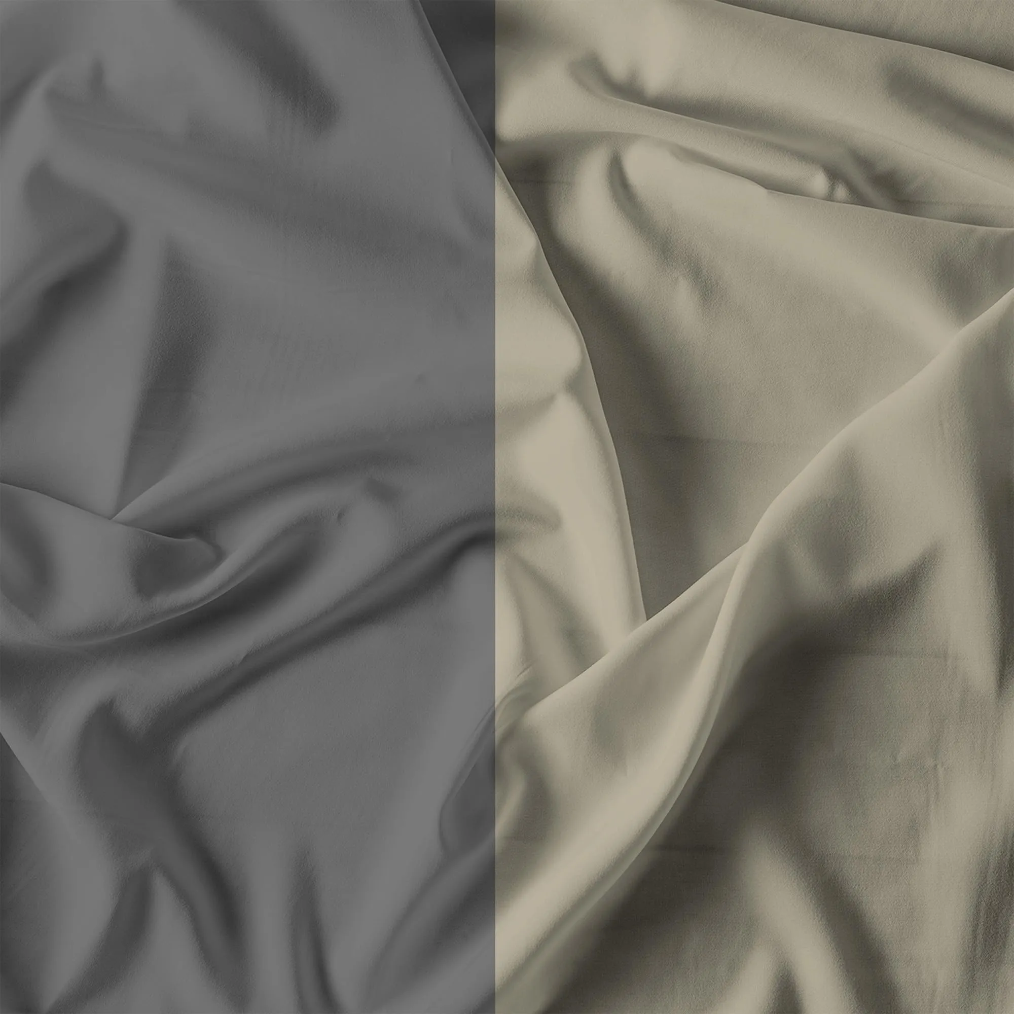 Italian Bed Linen Set Copripiumino 100% Cotone, Singolo, 150x200 cm, Tortora/Grigio Scuro - immagine 12