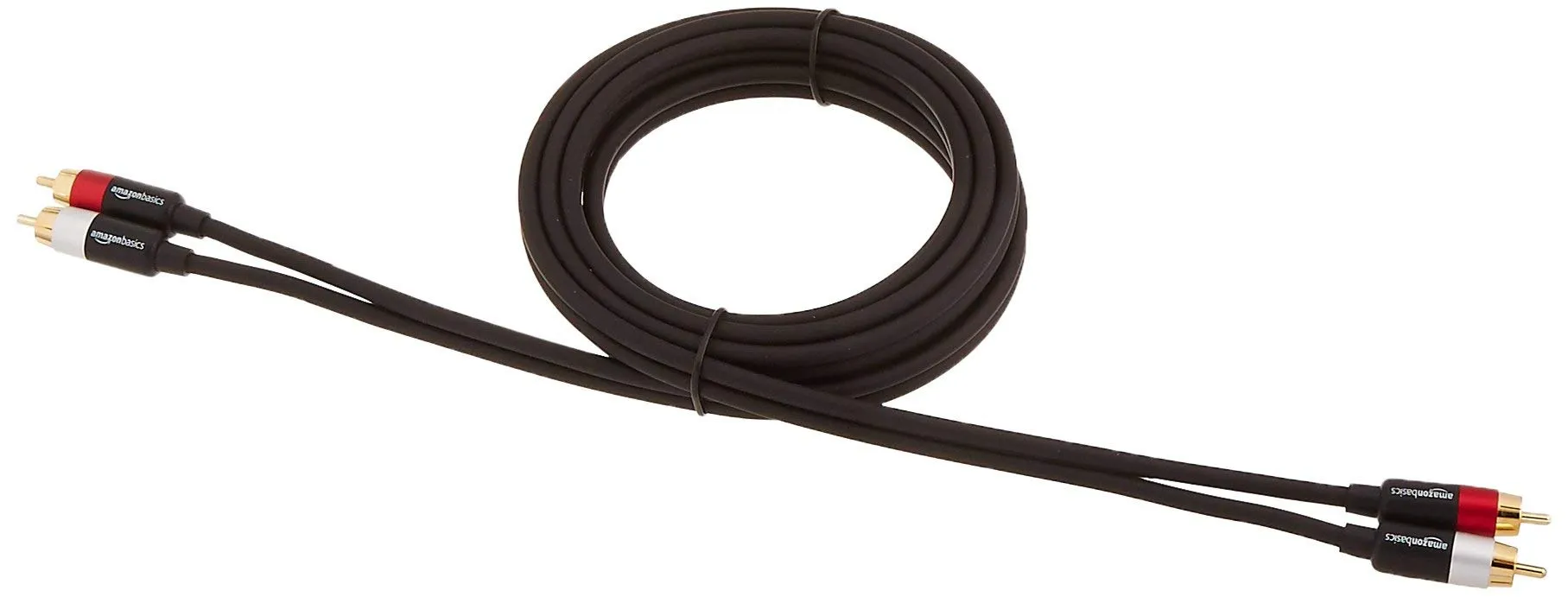 Amazon Basics Cavi Audio RCA, Connettori Placcati Oro, 2.4 m, Nero - immagine 6