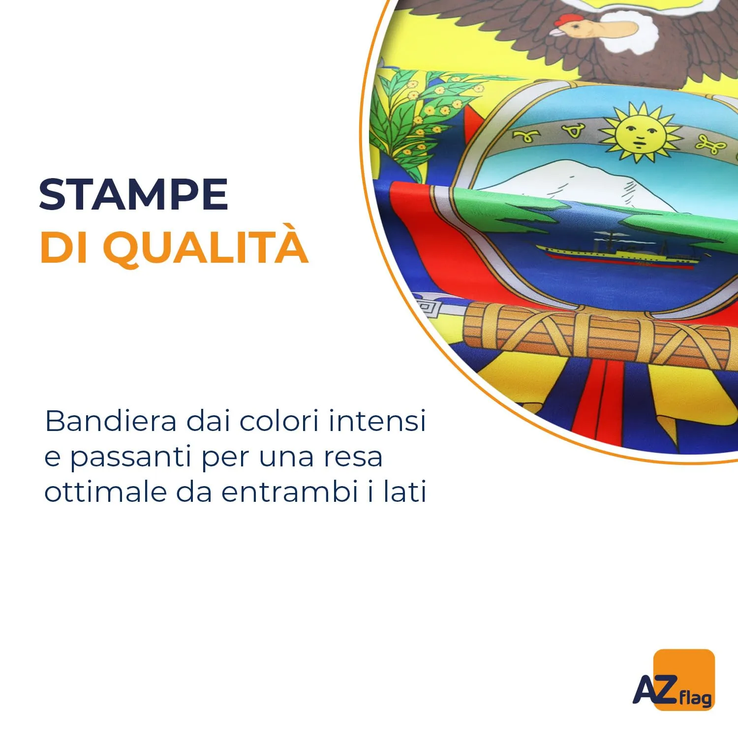 AZ FLAG Bandiera Ecuador 150x90 cm Poliestere Leggero - immagine 3