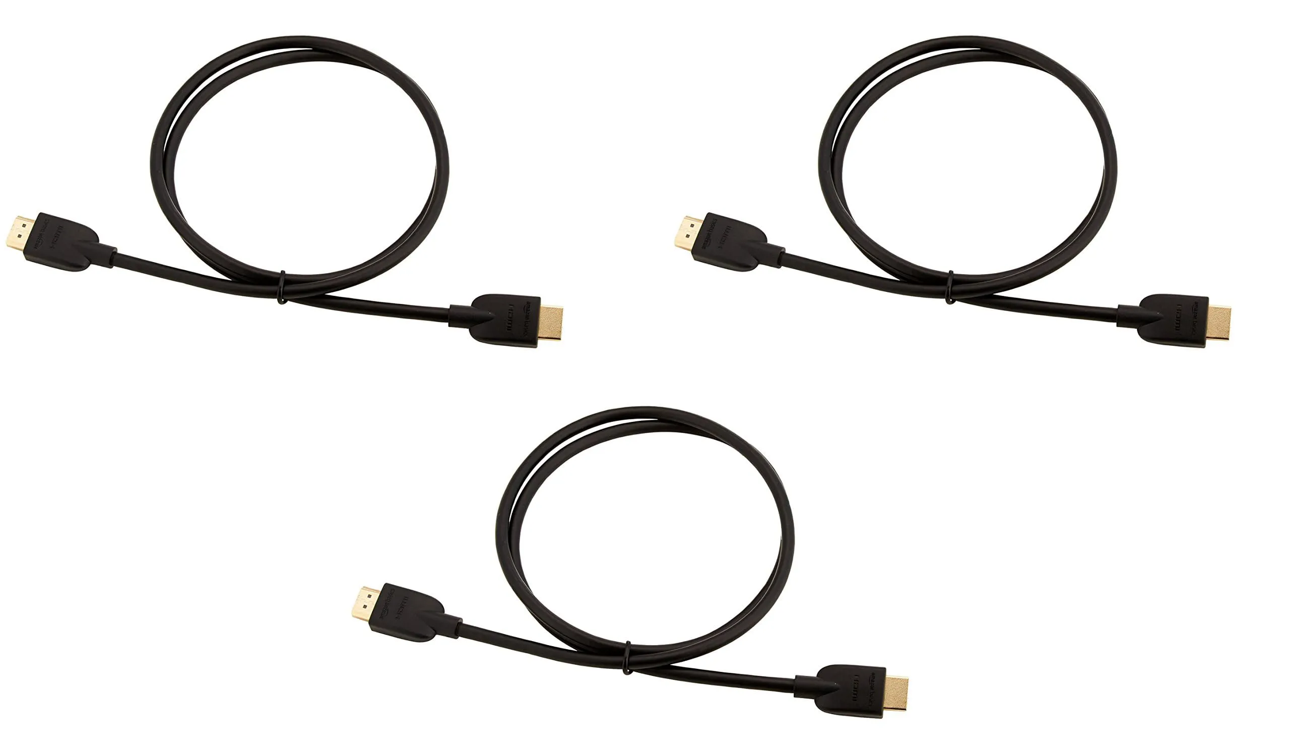 Amazon Basics Cavo HDMI 4K, 0.9 m, Alta Velocità con Ethernet, 18 Gbps, 4K@60 Hz, 2160p, Confezione da 3, Nero - immagine 5