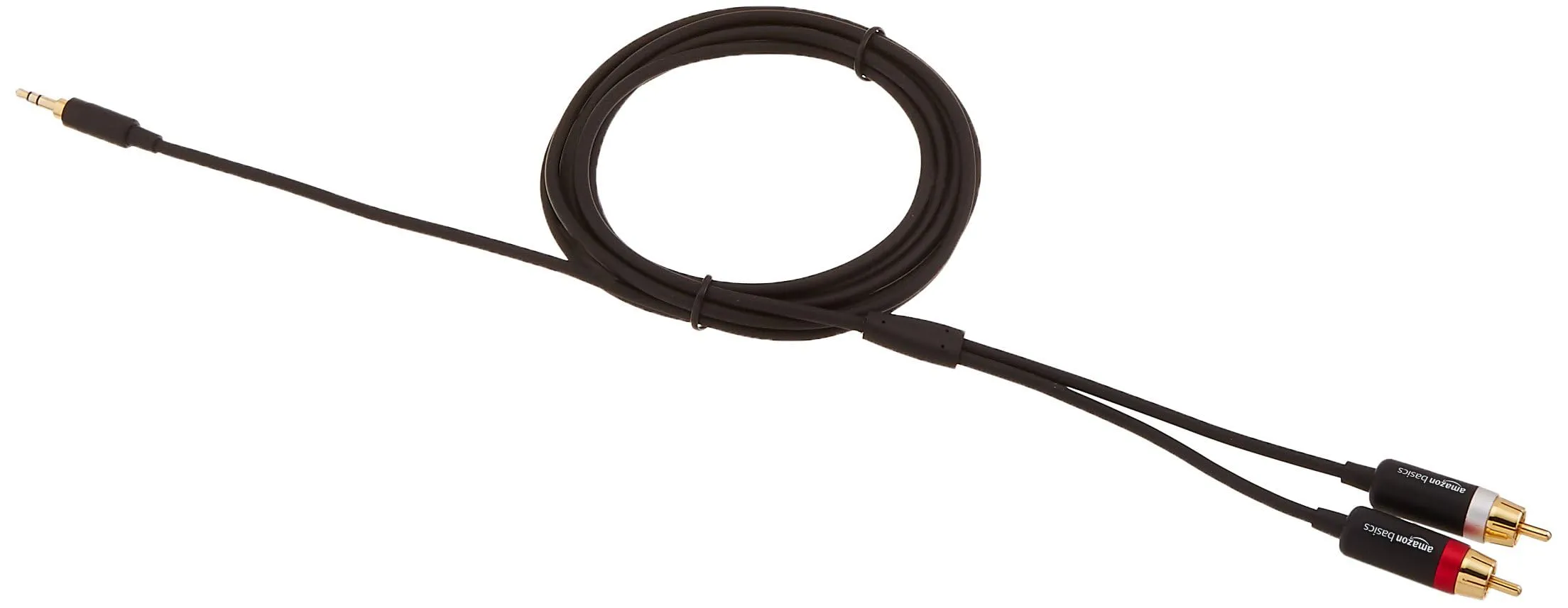 Amazon Basics Cavo Audio Adattatore da Aux 3,5 mm a 2 RCA, 2.4 m, Nero - immagine 4