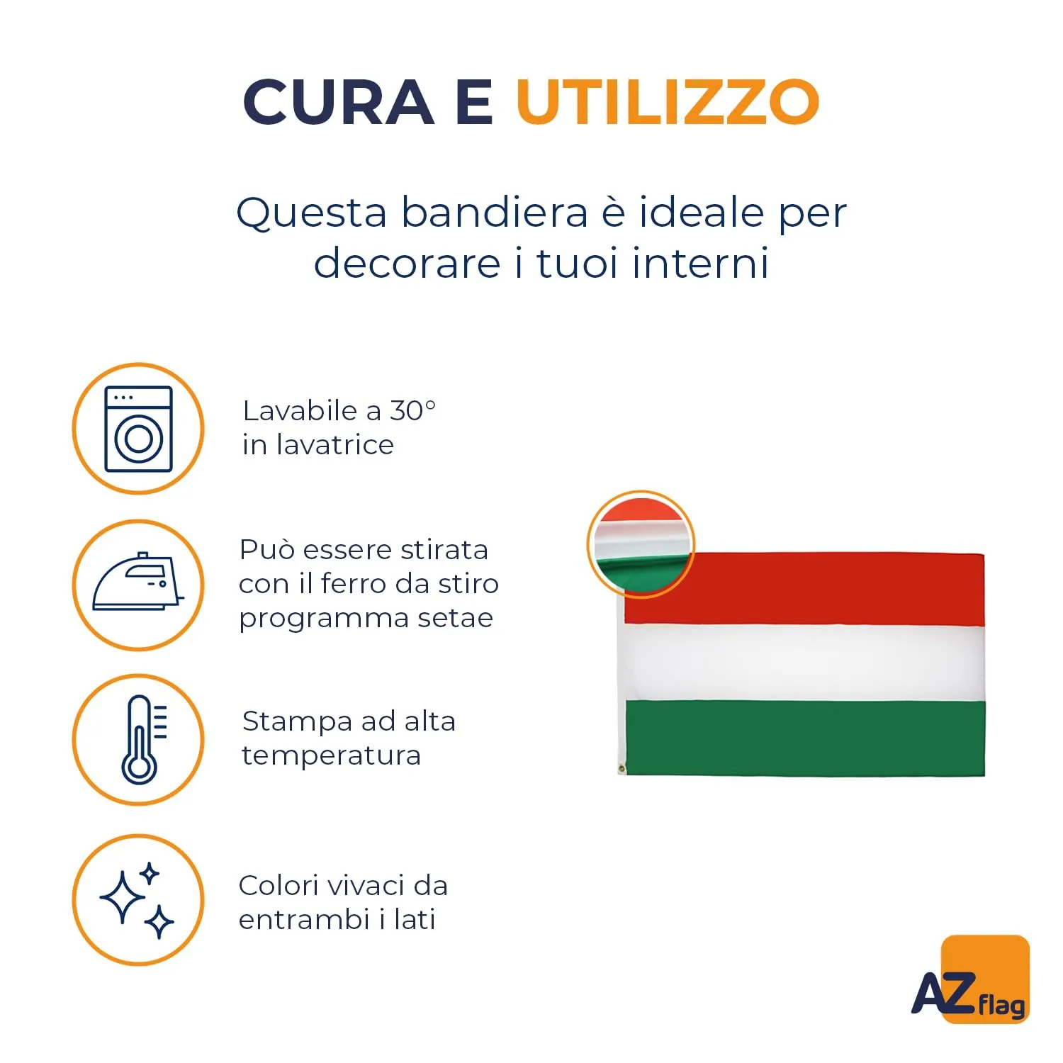 AZ FLAG Bandiera Ungheria 150x90 cm Poliestere Leggero con Occhielli - immagine 5
