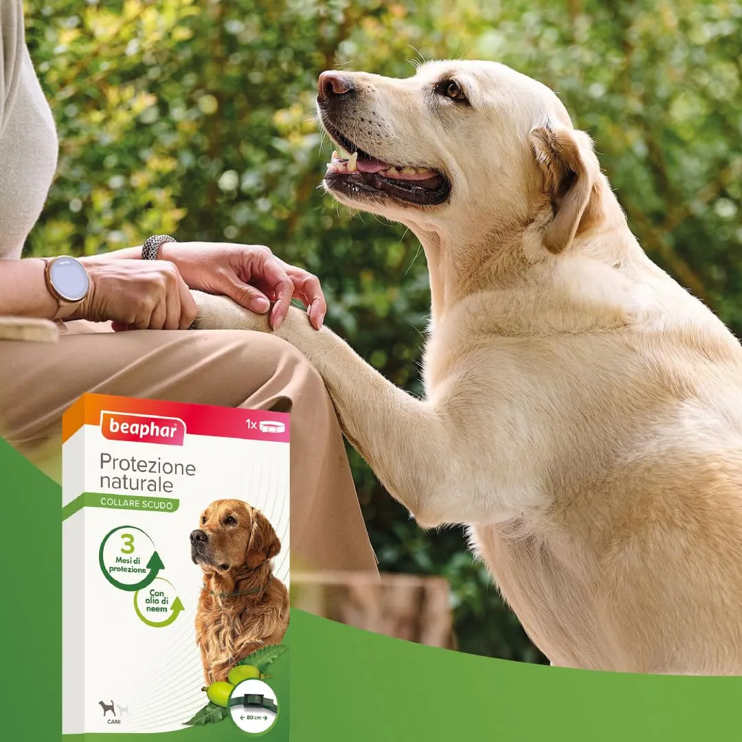 Beaphar Protezione Naturale, Collare Scudo Regolabile per Cane Grande con Olio di Neem, 80 cm - immagine 5