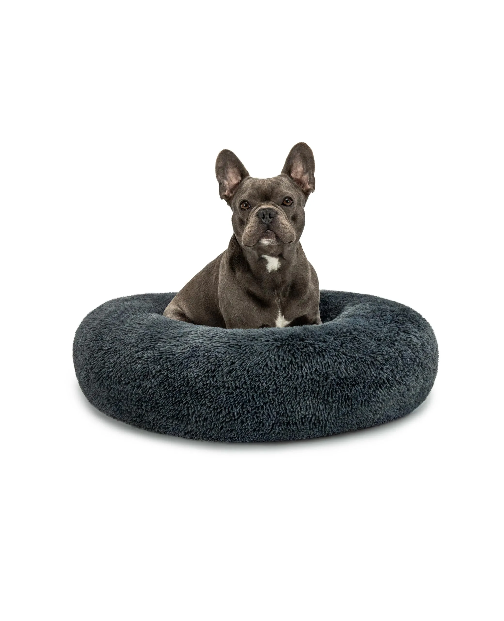 lionto Cuccia Ciambella per Cani e Gatti, Rotonda, Ø 70 cm, Grigio Scuro - immagine 1