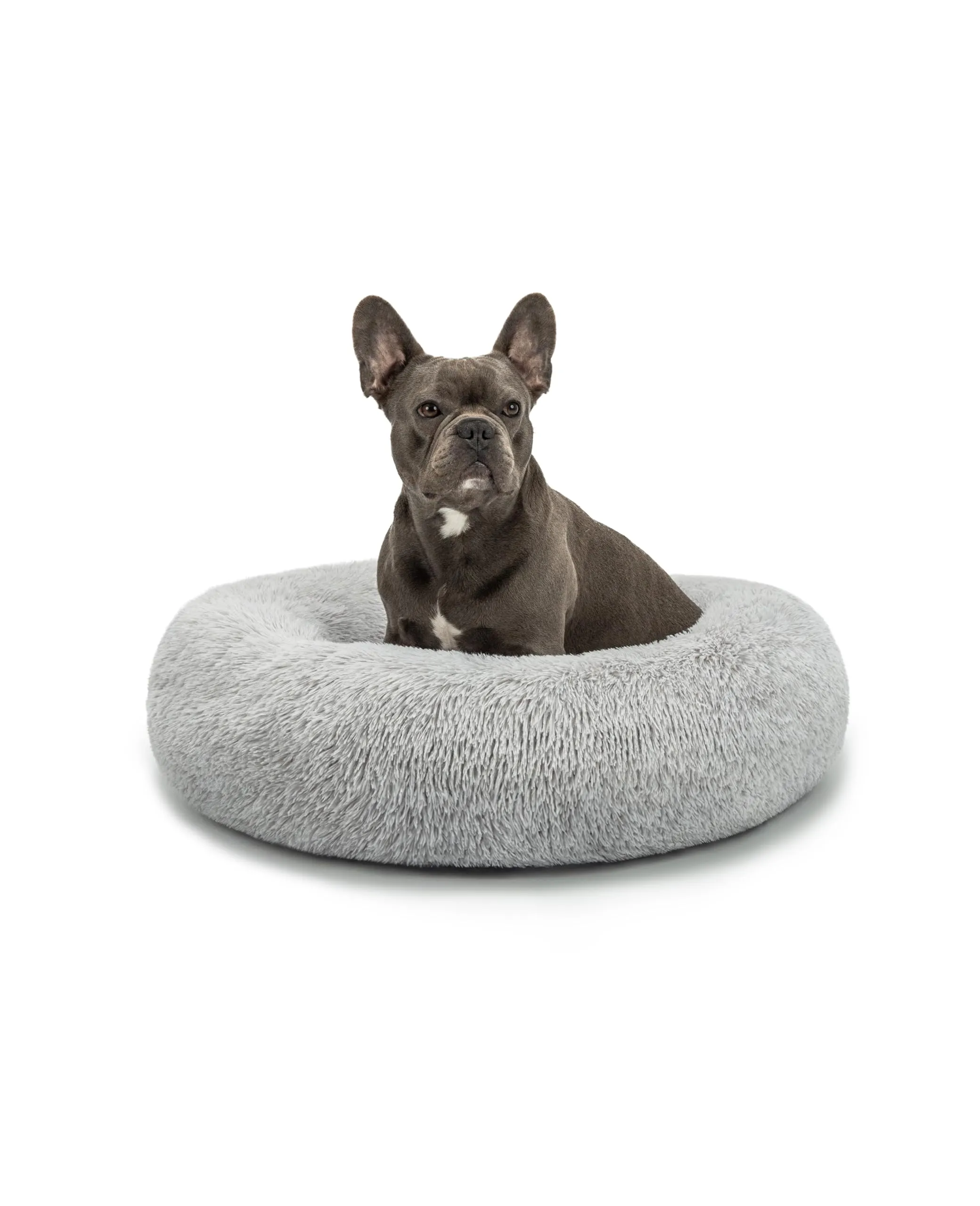 lionto Cuccia Ciambella per Cani e Gatti, Rotonda, Ø 70 cm, Grigio Chiaro - immagine 1