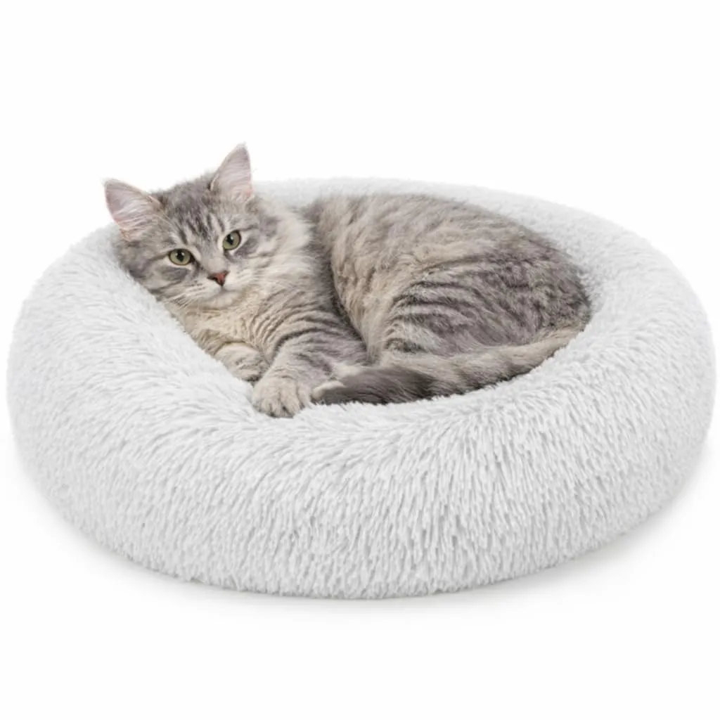 lionto Cuccia Ciambella per Cani e Gatti, Ø 40 cm, Grigio Chiaro - immagine 2
