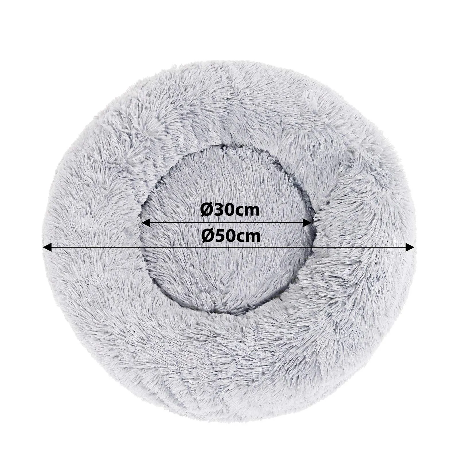 lionto Cuccia Ciambella per Cani e Gatti, Ø 40 cm, Grigio Chiaro - immagine 7