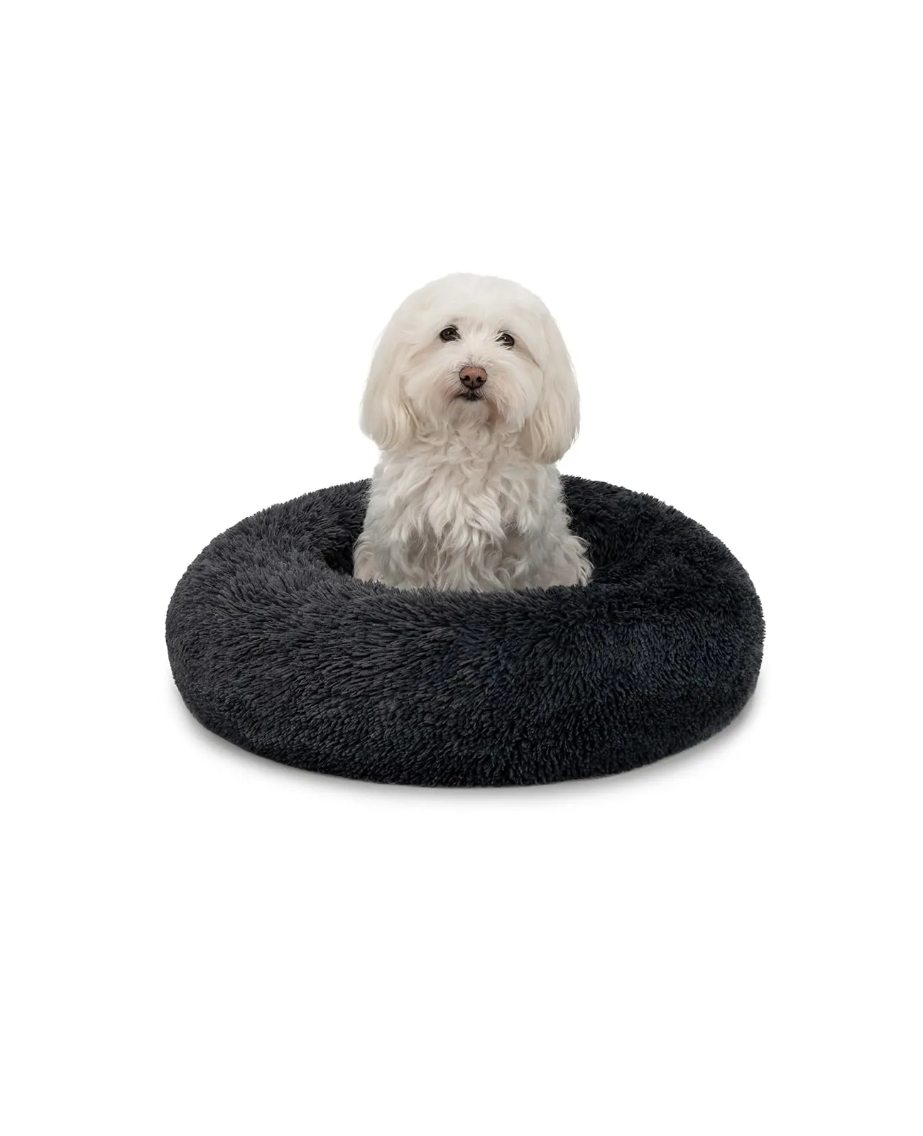 lionto Cuccia Ciambella per Cani e Gatti, Ø 50 cm, Grigio Scuro - immagine 1