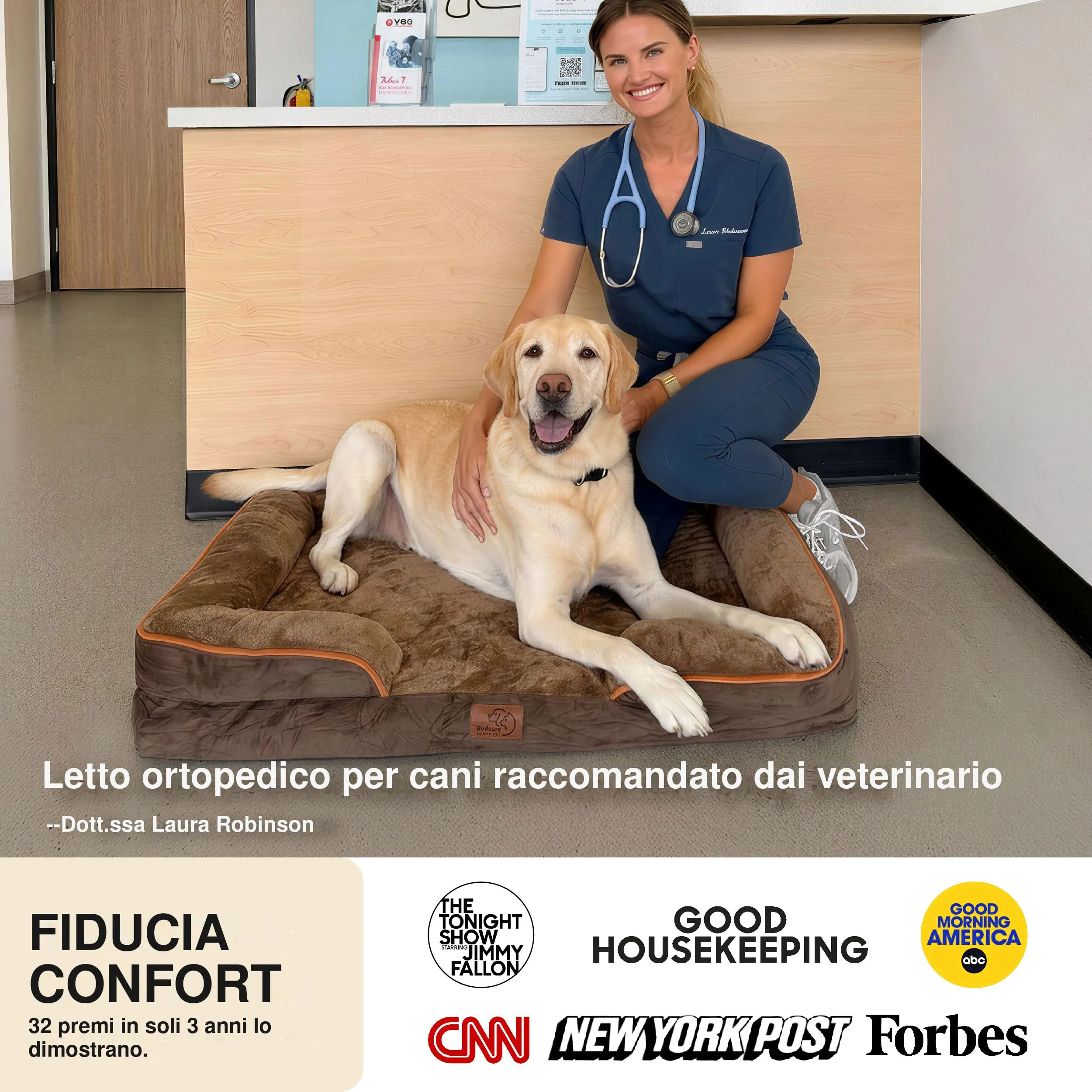 Bedsure Cuccia Ortopedica Lavabile per Cani Piccoli, 71x58cm, Grigio - immagine 2