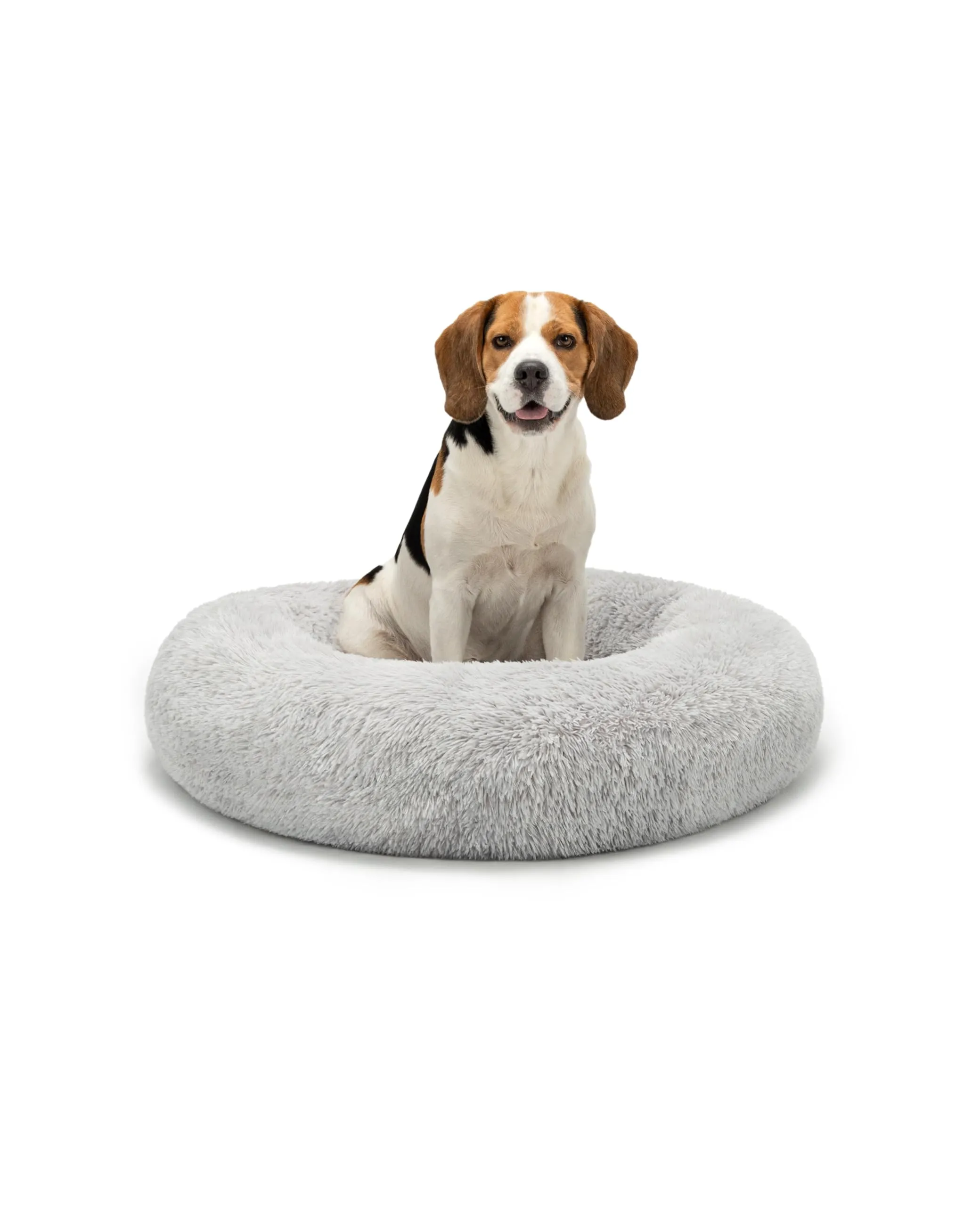 lionto Cuccia Ciambella per Cani e Gatti, Rotonda, Ø 80 cm, Grigio Chiaro - immagine 1