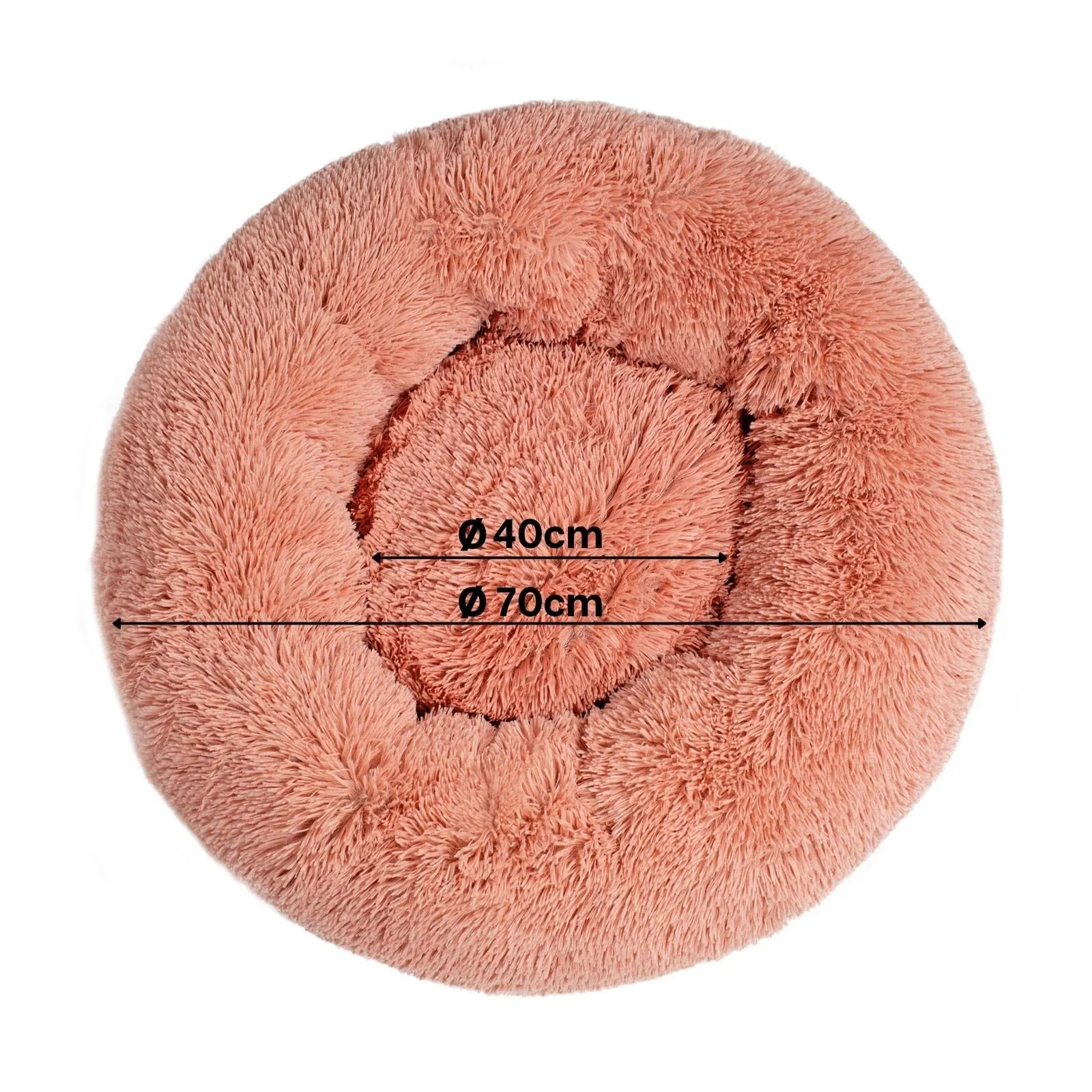 lionto Cuccia Ciambella per Cani e Gatti, Rotonda, Ø 70 cm, Rosa - immagine 6