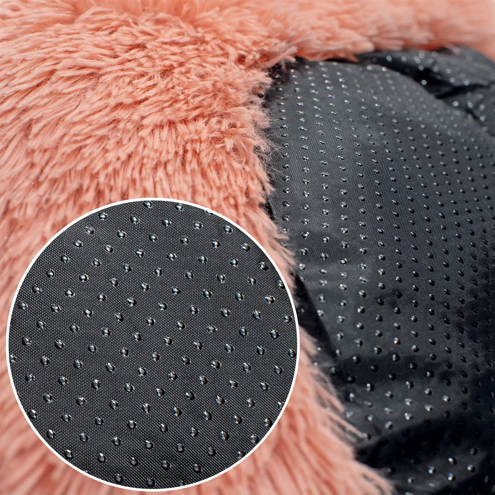 lionto Cuccia Ciambella per Cani e Gatti, Rotonda, Ø 80 cm, Rosa - immagine 3
