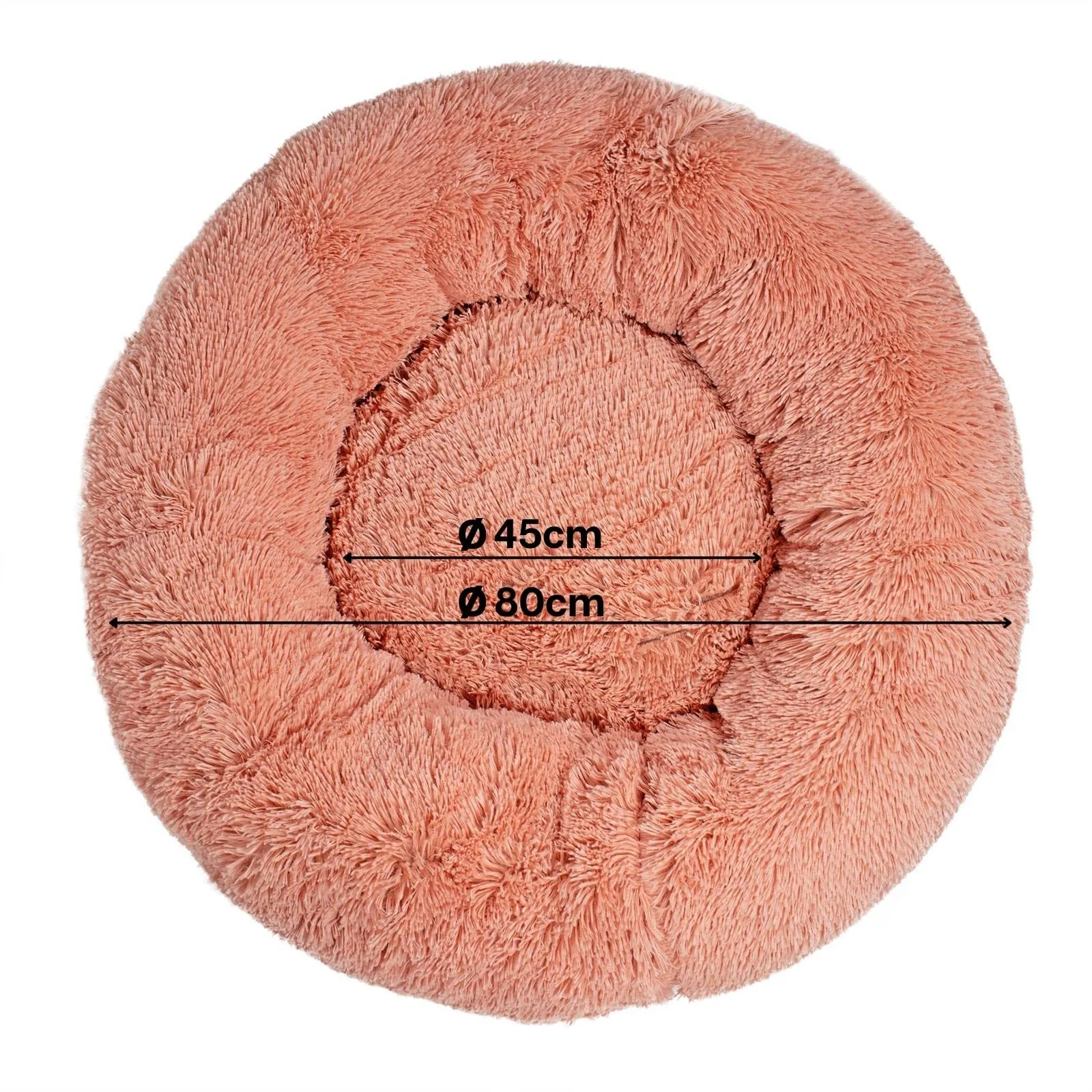lionto Cuccia Ciambella per Cani e Gatti, Rotonda, Ø 80 cm, Rosa - immagine 5