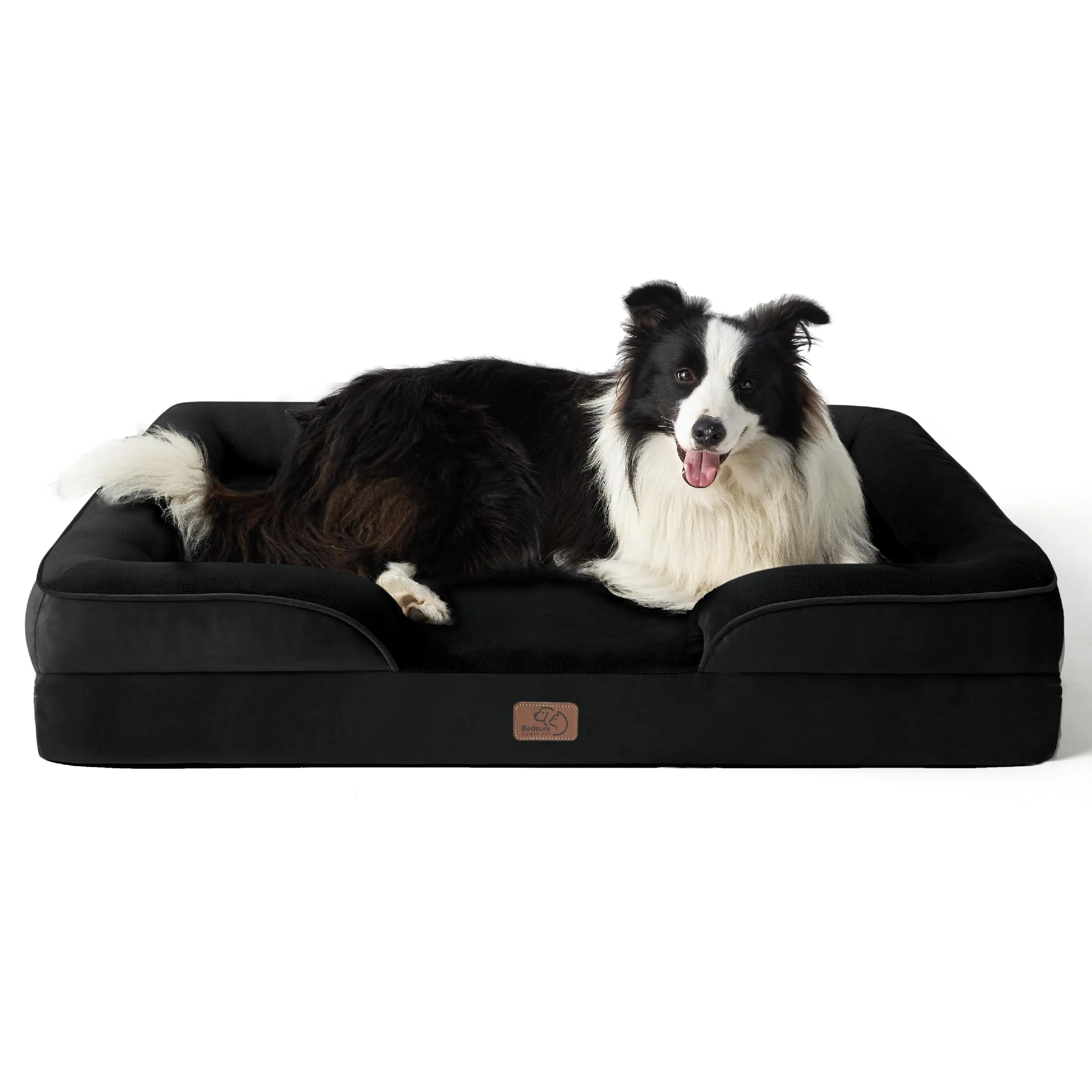 Bedsure Cuccia Ortopedica Lavabile per Cani Grandi, 89x63cm, Nero - immagine 1