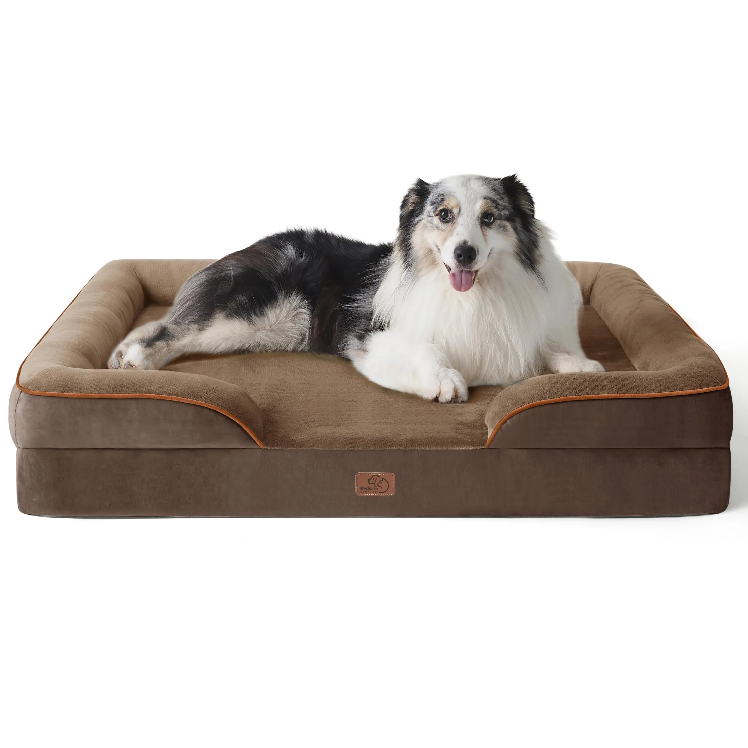Bedsure Cuccia Ortopedica Lavabile per Cani Grandi, 106x80cm, Marrone - immagine 1
