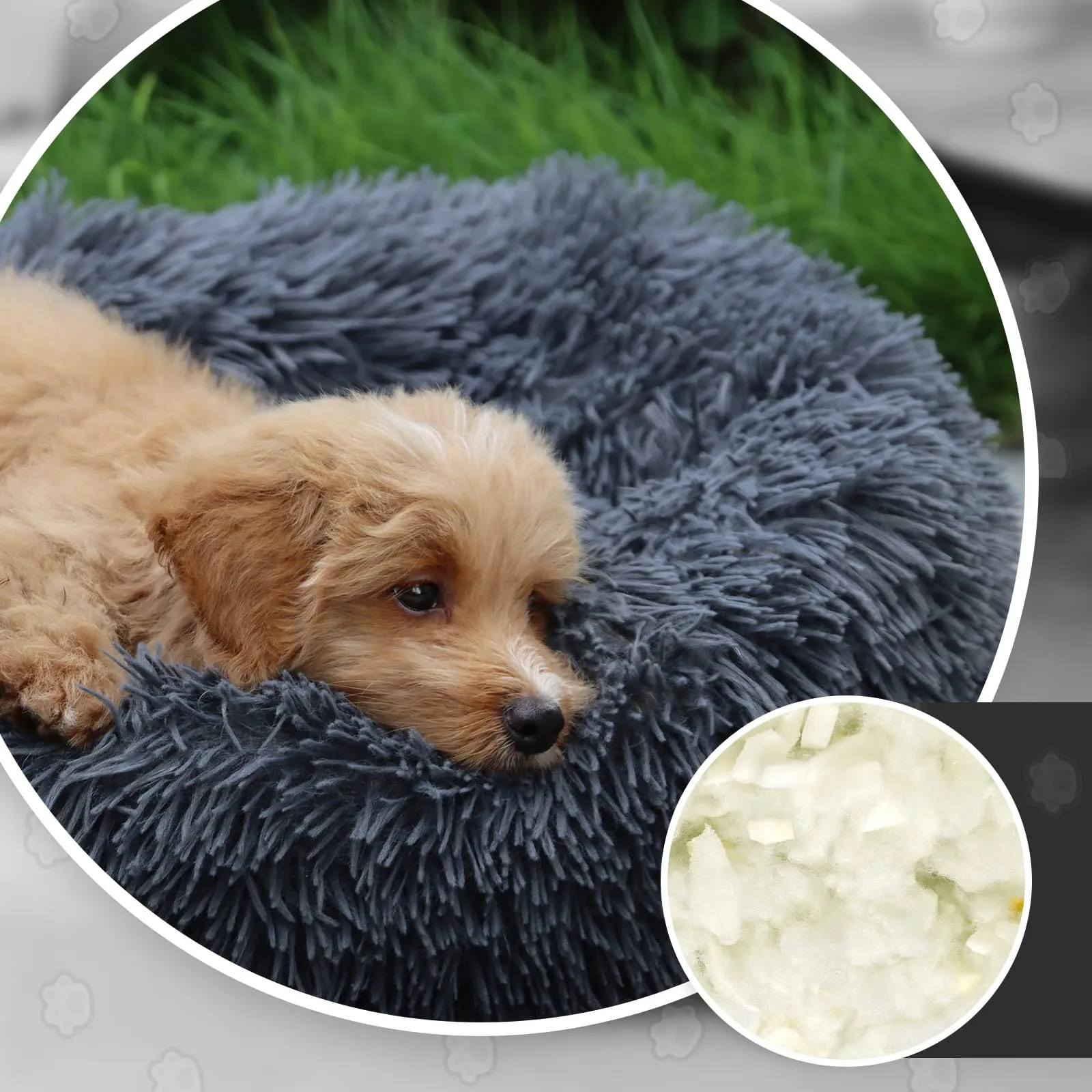 MDDK DY Cuccia Cane Interno Rotondo, 60 cm, Lavabile, fino a 10 kg - immagine 2