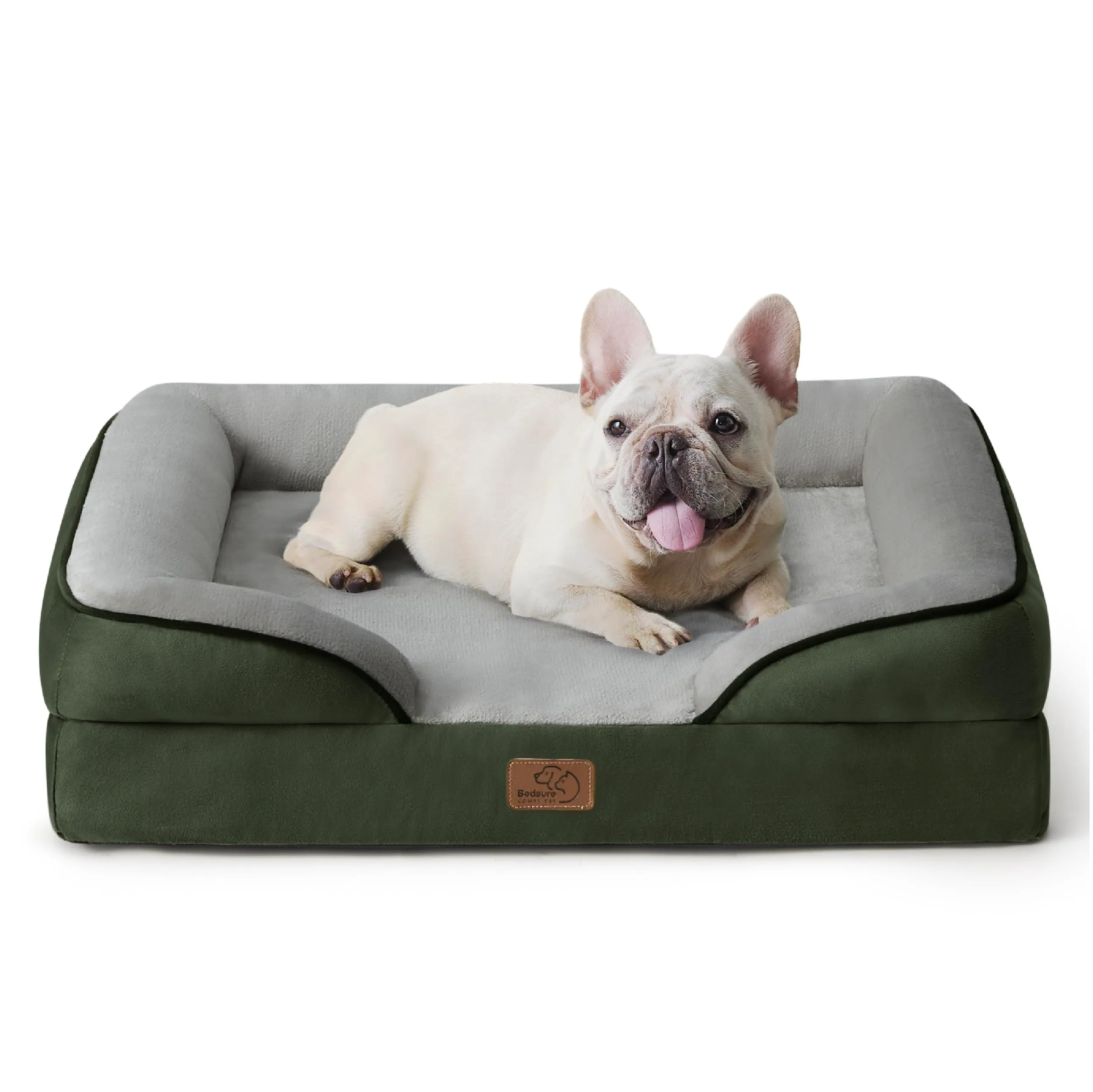 Bedsure Cuccia Ortopedica Lavabile per Cani, 71x58cm, Verde scuro - immagine 1