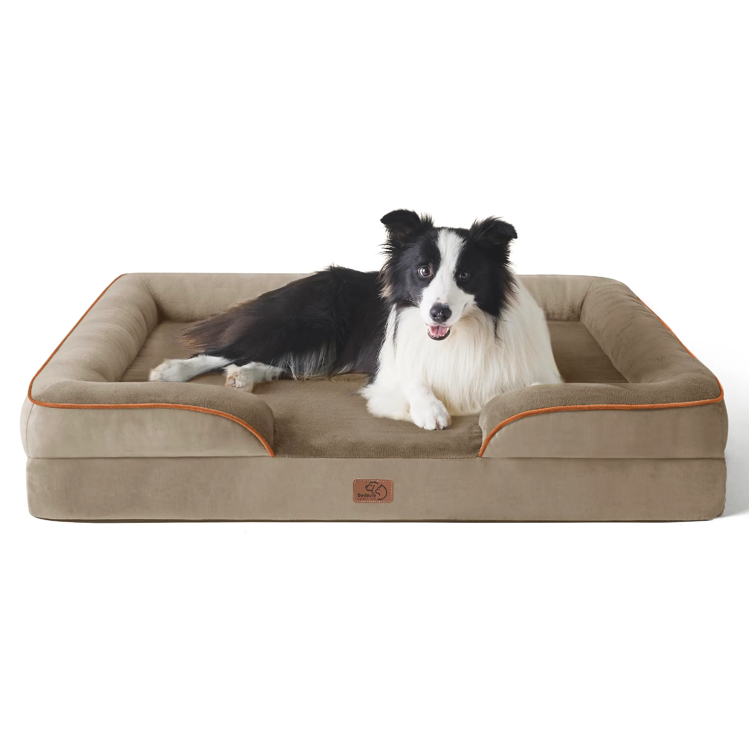 Bedsure Cuccia Ortopedica Lavabile per Cani Grandi, 89x63cm, Brunastro - immagine 1