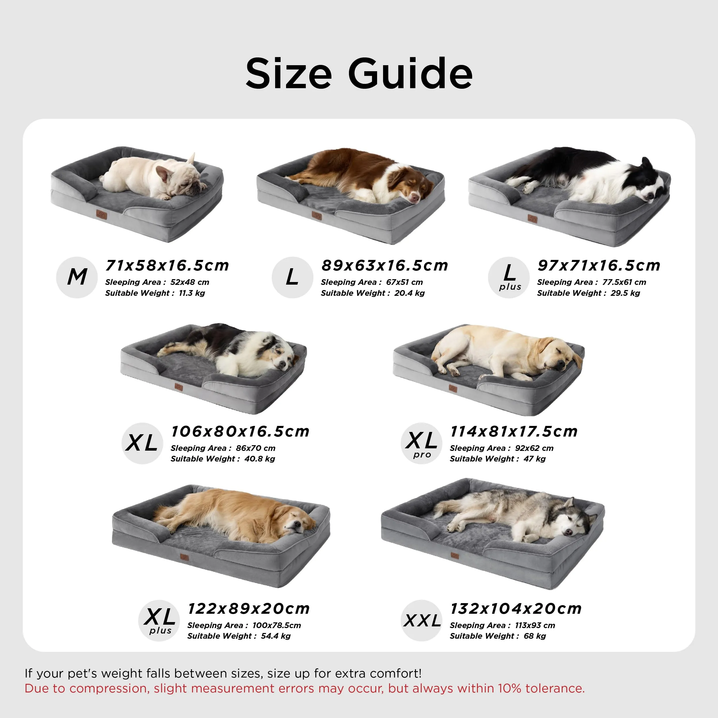 Bedsure Cuccia Ortopedica Lavabile per Cani Piccoli, 71x58cm, Brunastro - immagine 4