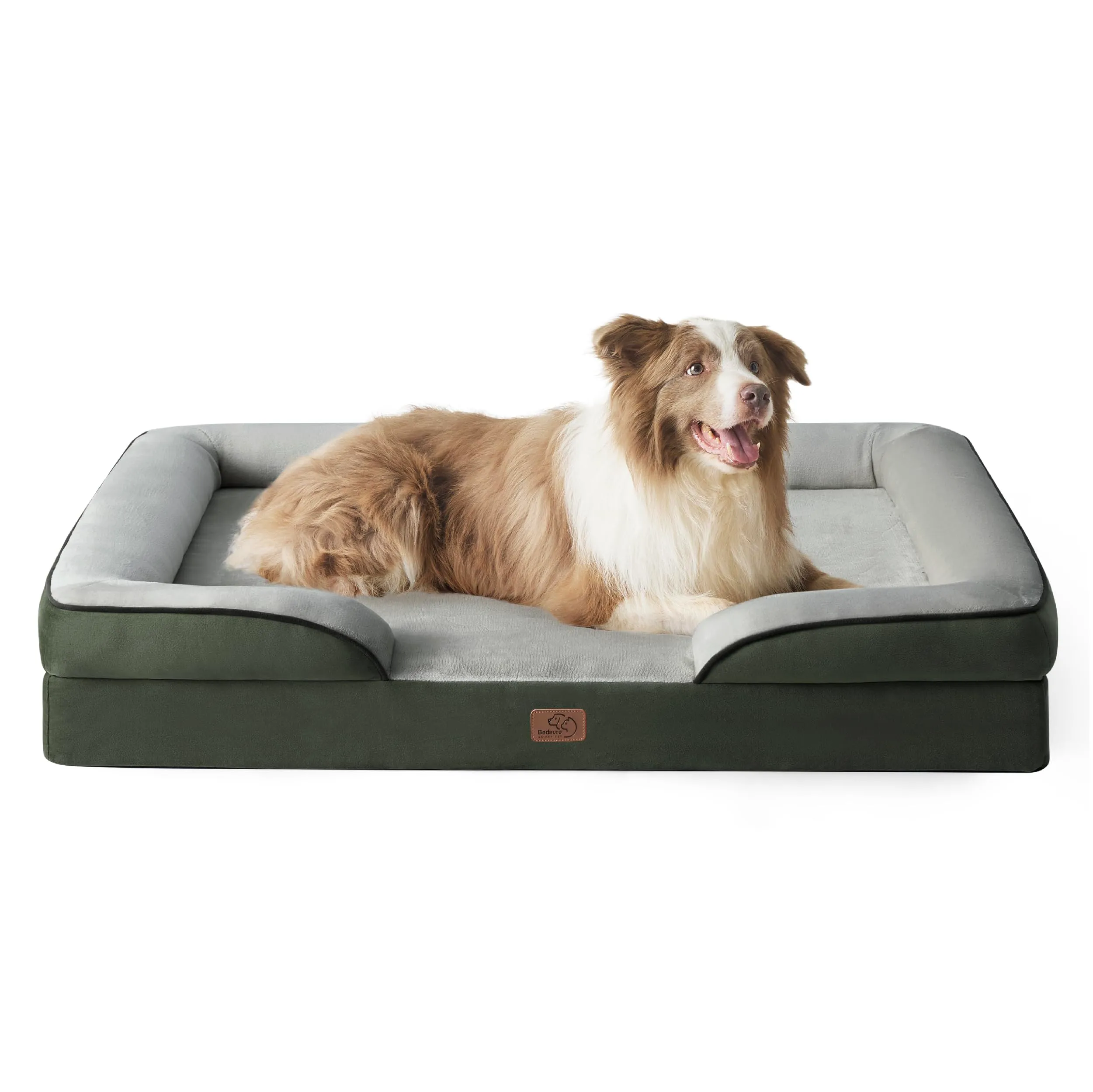 Bedsure Cuccia Ortopedica Lavabile per Cani Grandi, 97x71cm, Verde scuro - immagine 1