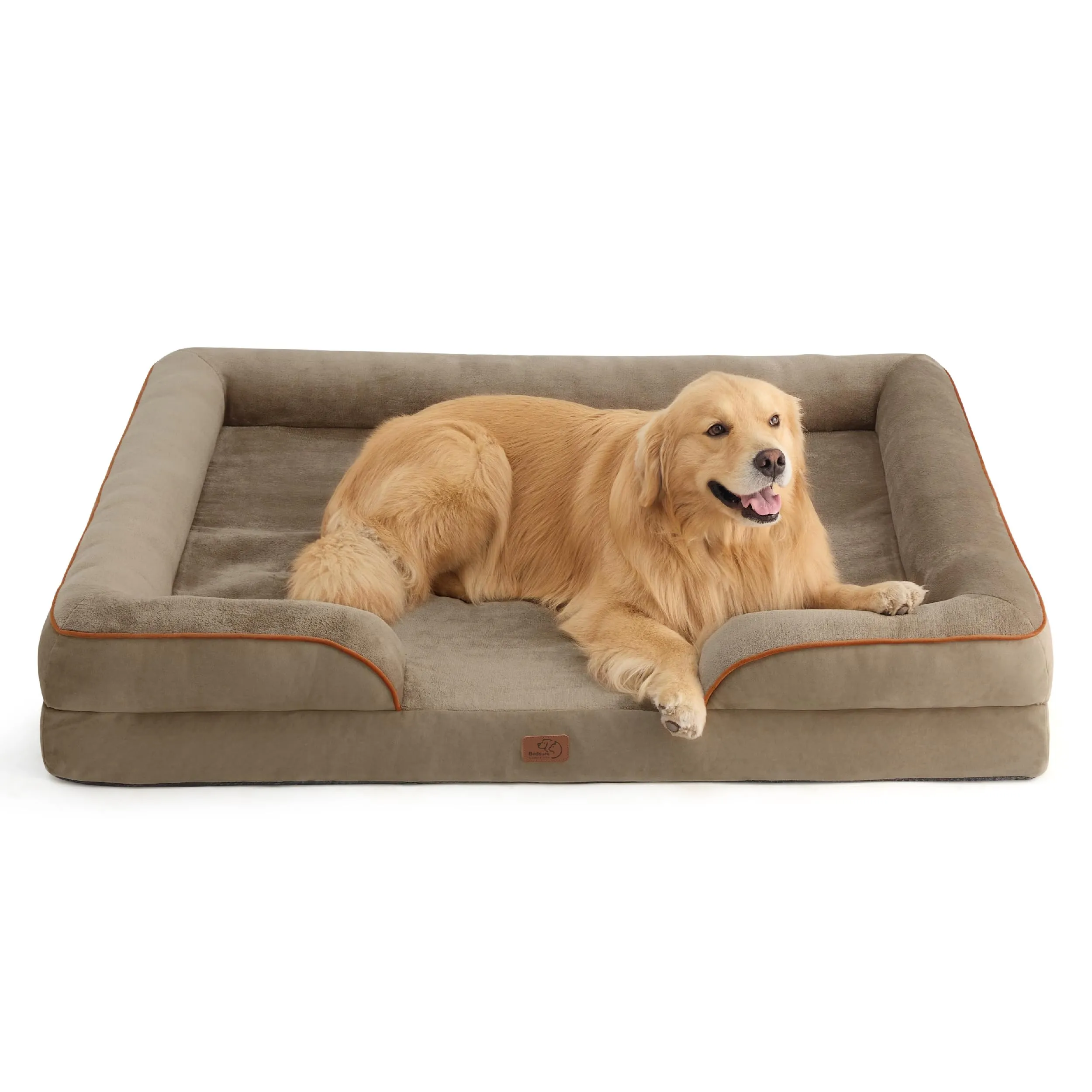 Bedsure Cuccia Ortopedica Lavabile per Cani XXL, 132x104cm, Brunastro - immagine 1