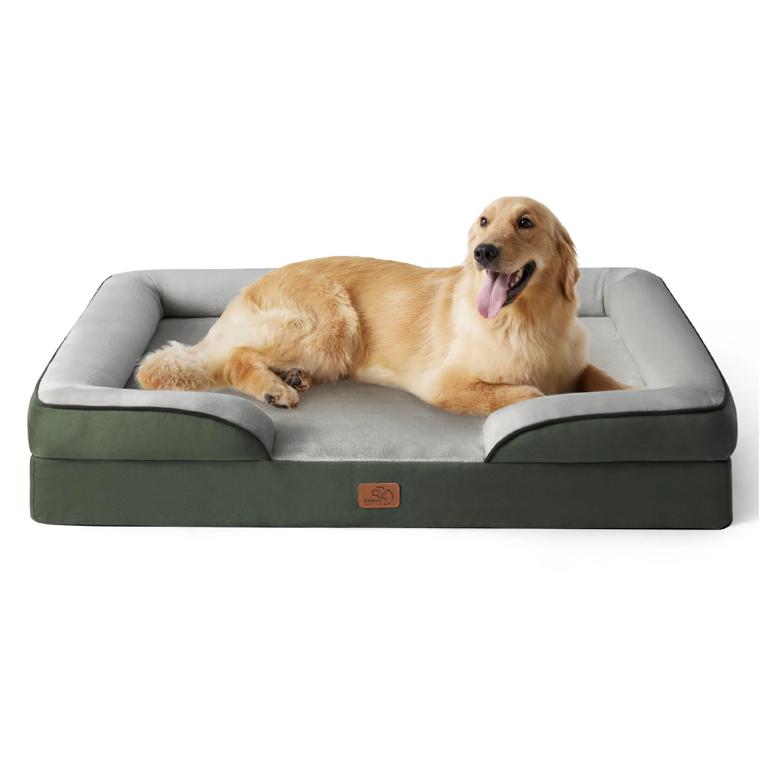 Bedsure Cuccia Ortopedica Lavabile per Cani XXL, 122x89cm, Verde Scuro - immagine 1