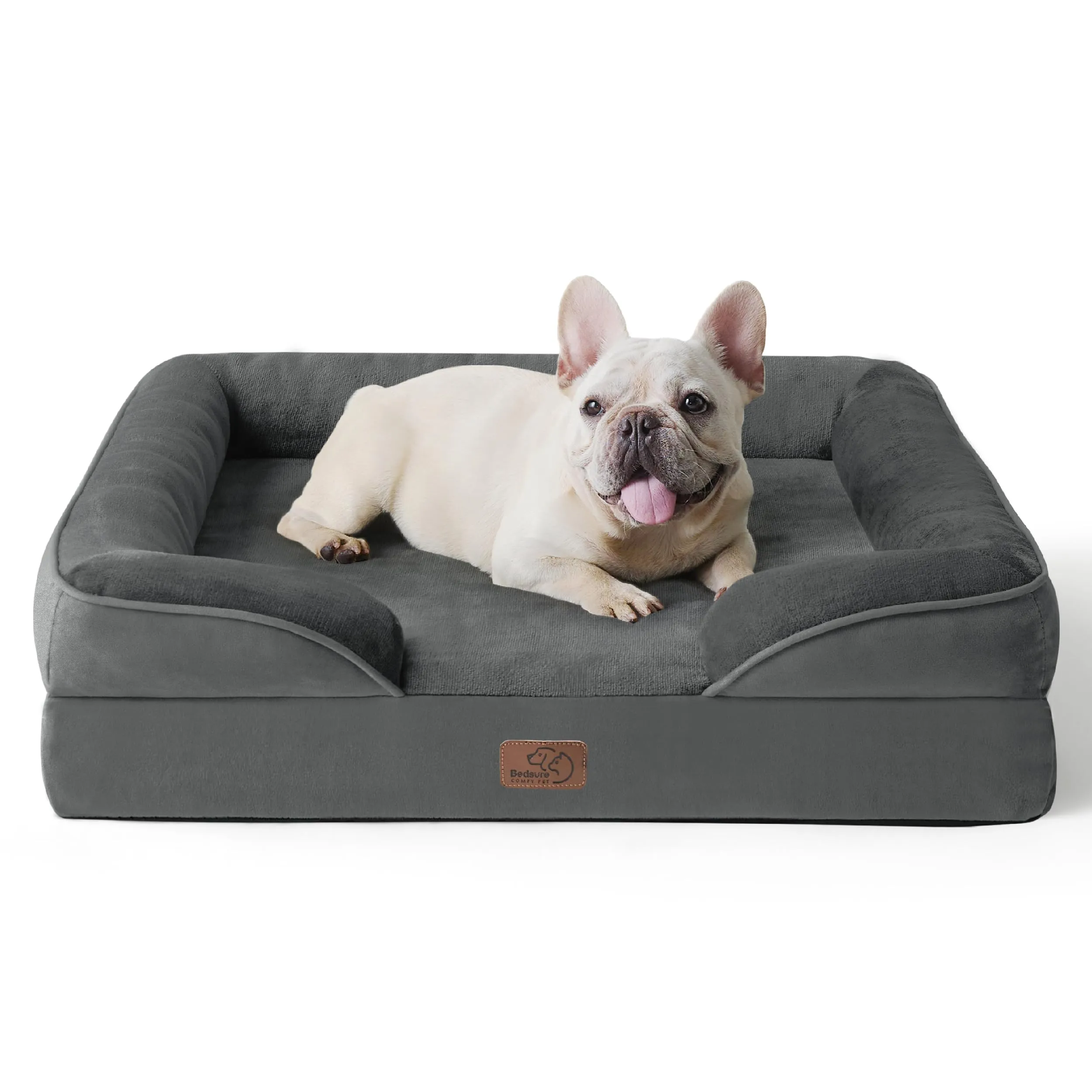 Bedsure Cuccia Ortopedica Lavabile per Cani, 71x58cm, Grigio Scuro - immagine 1