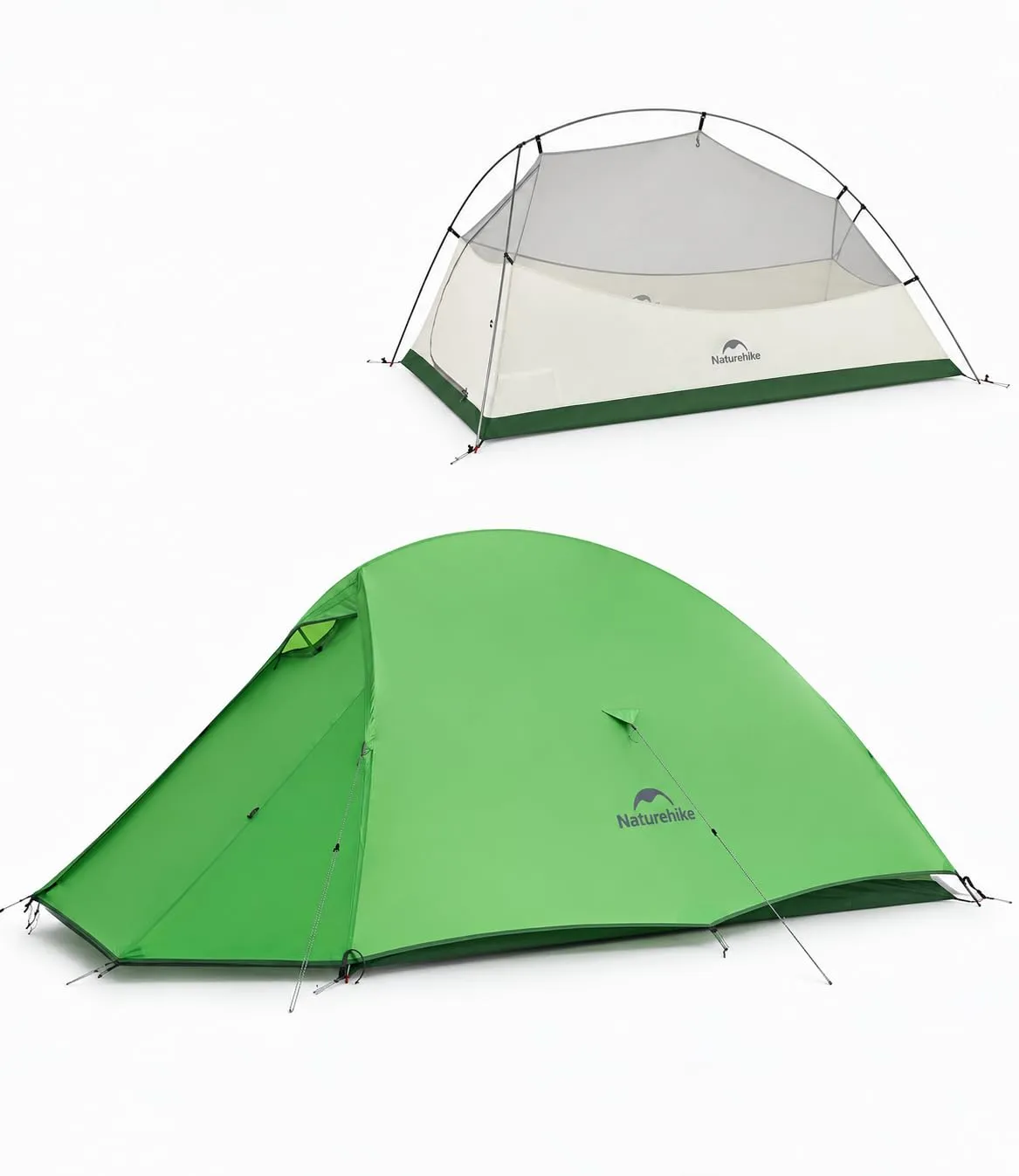 Naturehike Cloud Up Tenda da Campeggio Autoportante 2 Persone, Nylon Doppio Strato, Poliestere 210T Verde Chiaro - immagine 1