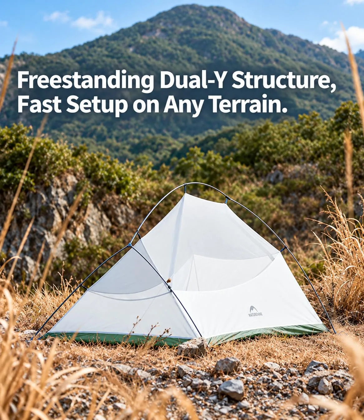 Naturehike Cloud Up Tenda da Campeggio Autoportante 2 Persone, Nylon Doppio Strato, Poliestere 210T Verde Chiaro - immagine 7