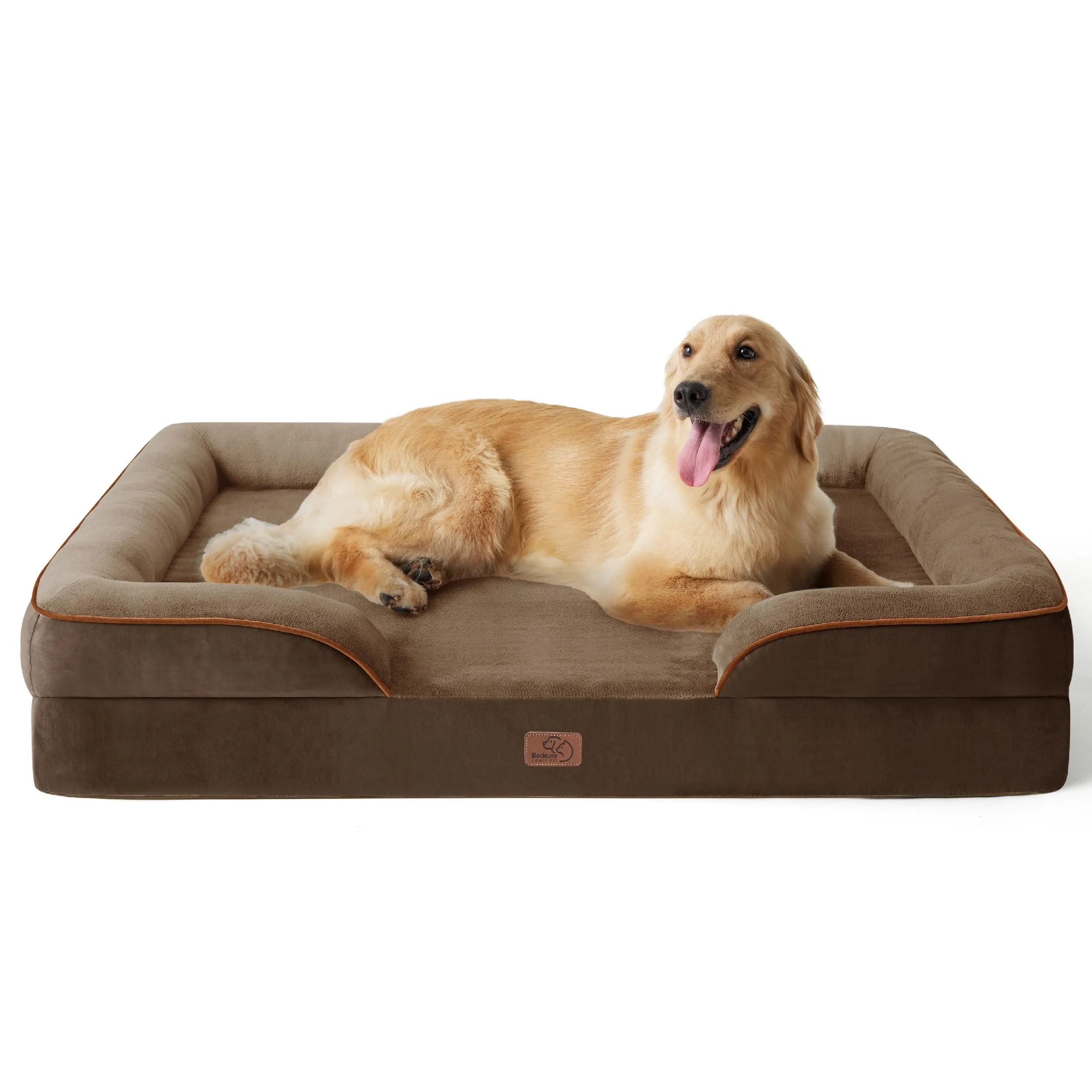 Bedsure Cuccia Ortopedica Lavabile per Cani XXL, 122x89cm, Marrone - immagine 1
