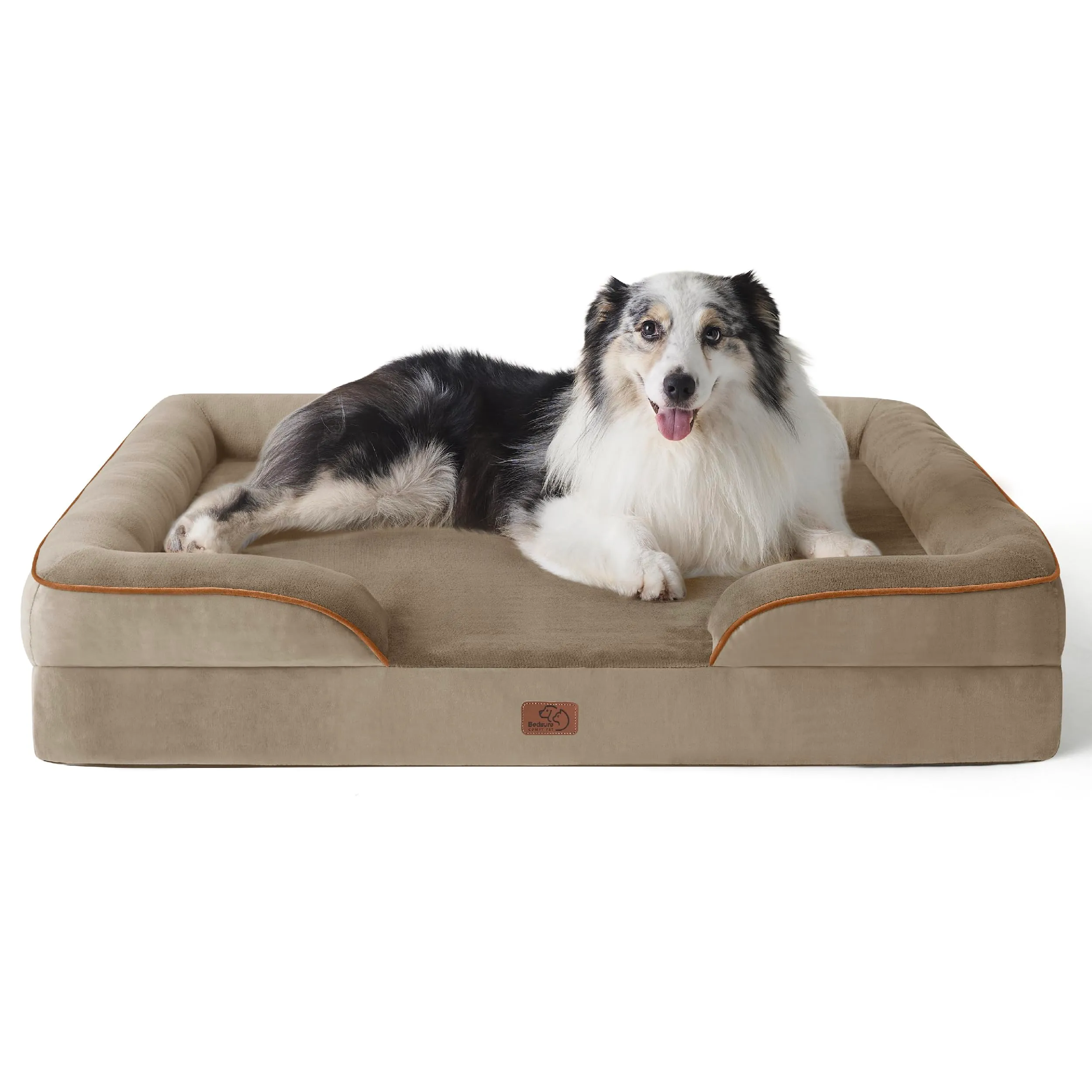 Bedsure Cuccia Ortopedica Lavabile per Cani Grandi, 106x80cm, Brunastro - immagine 1
