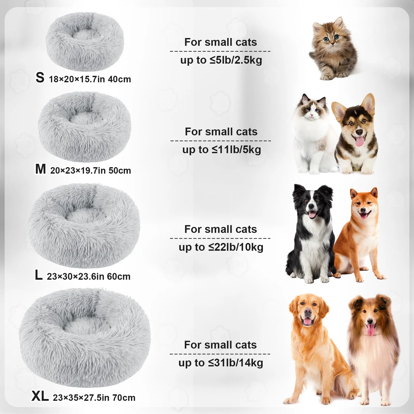 MDDK DY Cuccia Cane Interno Rotonda 60 cm Lavabile fino a 10 kg - immagine 8