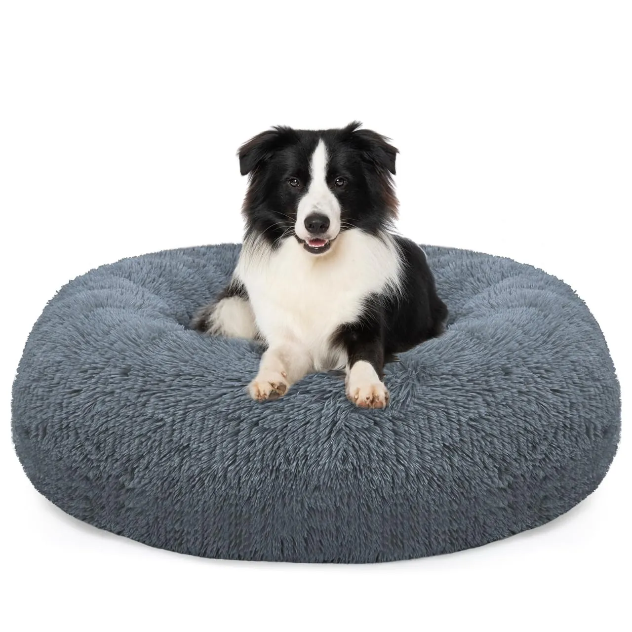 MDDK DY Letto per Cani Medi Rotondo Lavabile, 80 cm, Grigio Scuro - immagine 1