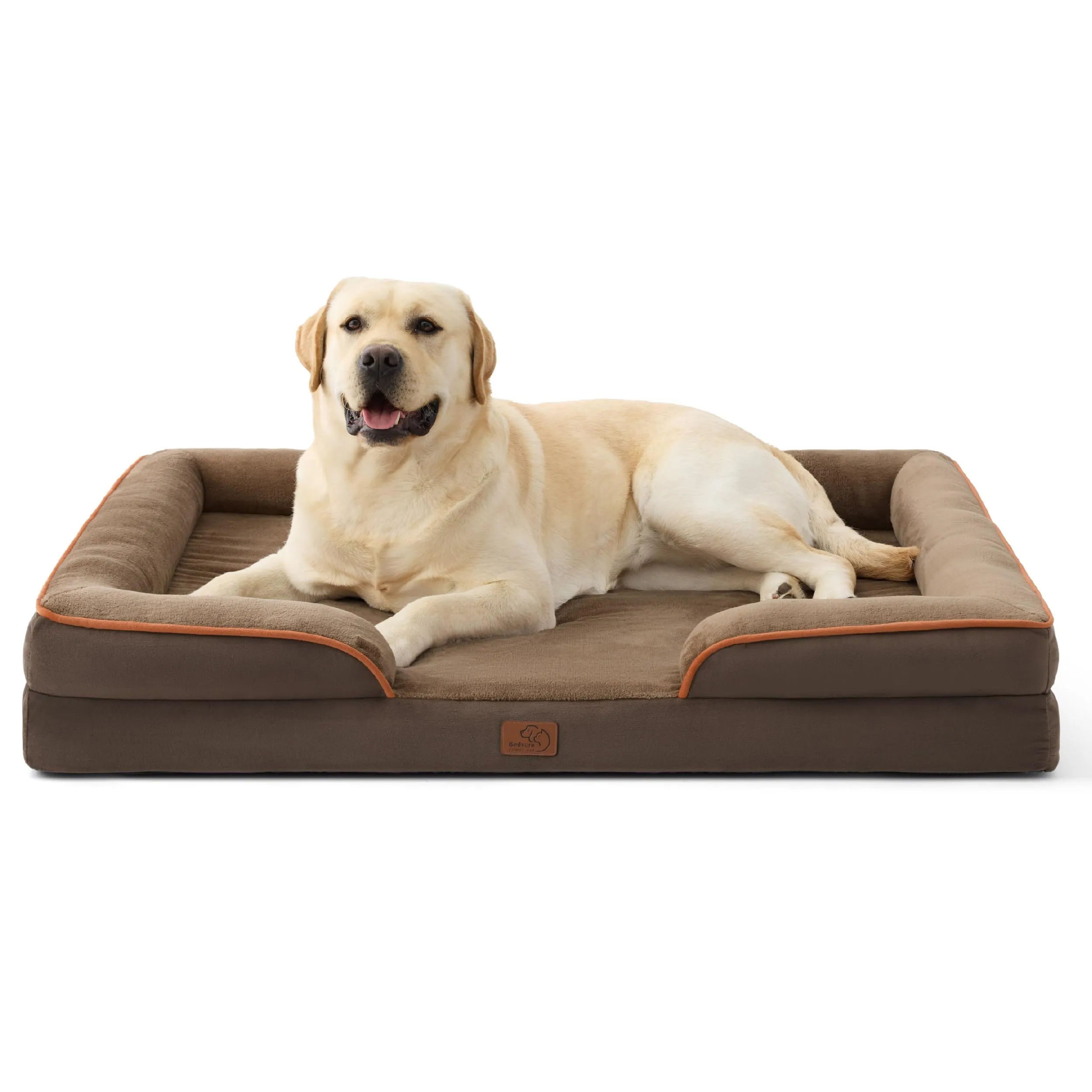 Bedsure Cuccia Ortopedica Lavabile per Cani Grandi, 114x81cm, Marrone - immagine 1