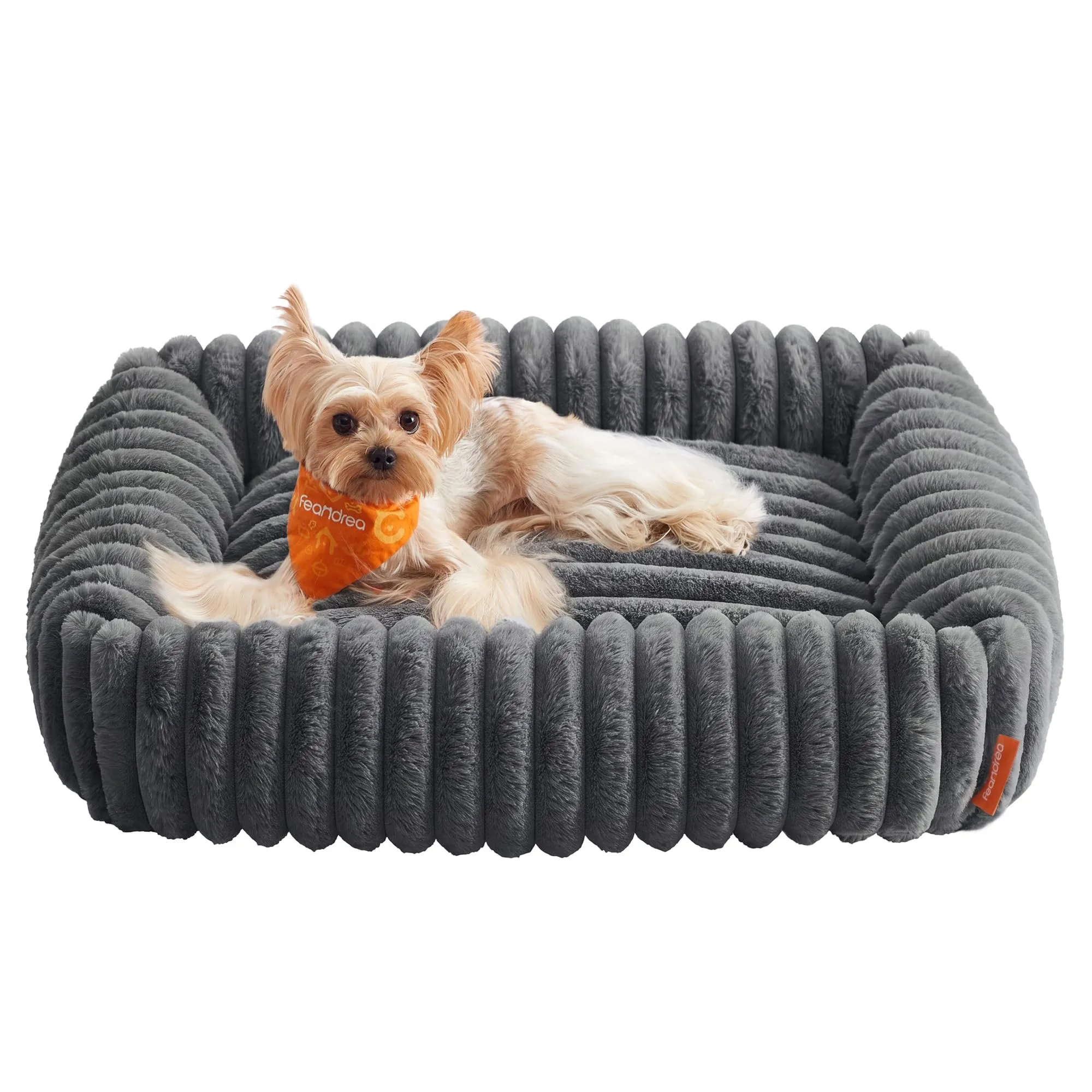 Feandrea Cuccia per Cani di Taglia Media, Lettino Ortopedico, Grigio Piombo, 71 x 55 x 18 cm - immagine 1