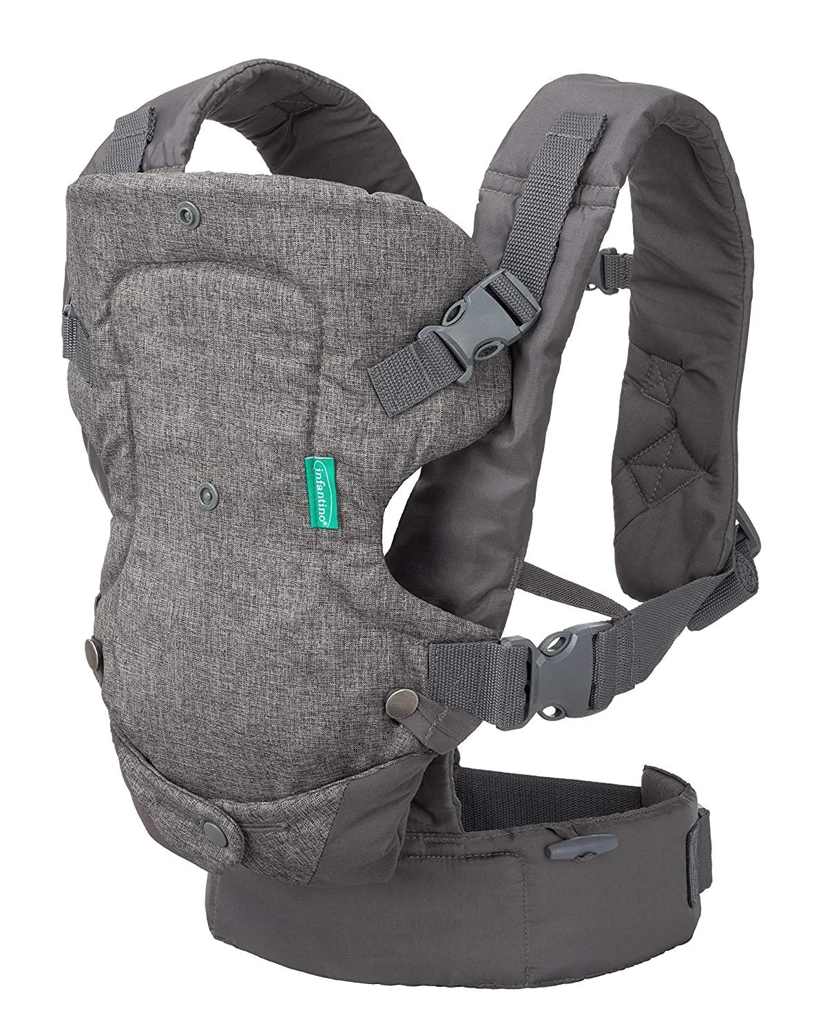 Infantino Flip Advanced Marsupio 4-in-1 con Bavaglino, Grigio - immagine 4