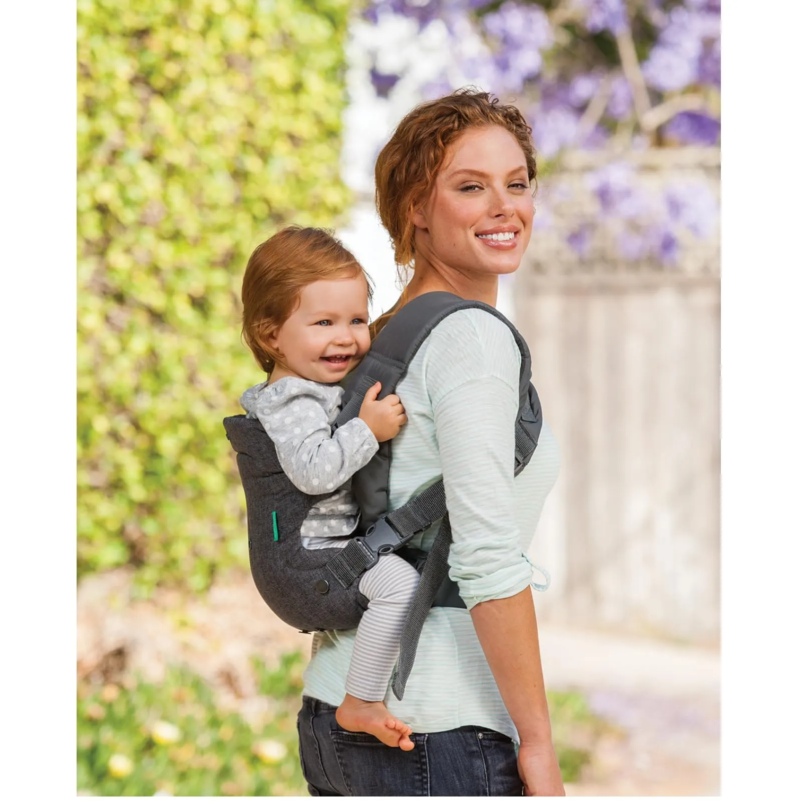 Infantino Flip Advanced Marsupio 4-in-1 con Bavaglino, Grigio - immagine 7
