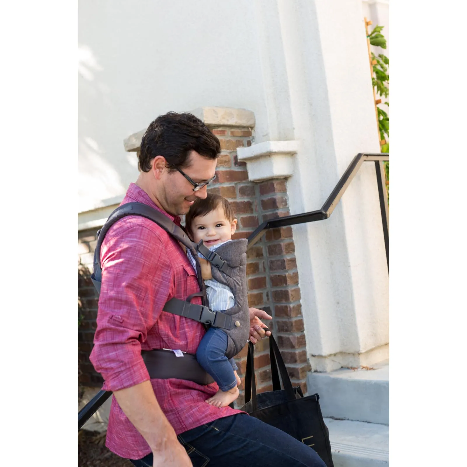 Infantino Flip Advanced Marsupio 4-in-1 con Bavaglino, Grigio - immagine 8