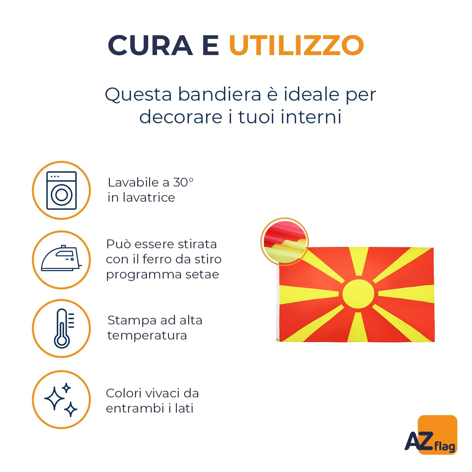 AZ FLAG Bandiera Macedonia 150x90 cm Poliestere Leggero con Occhielli - immagine 5
