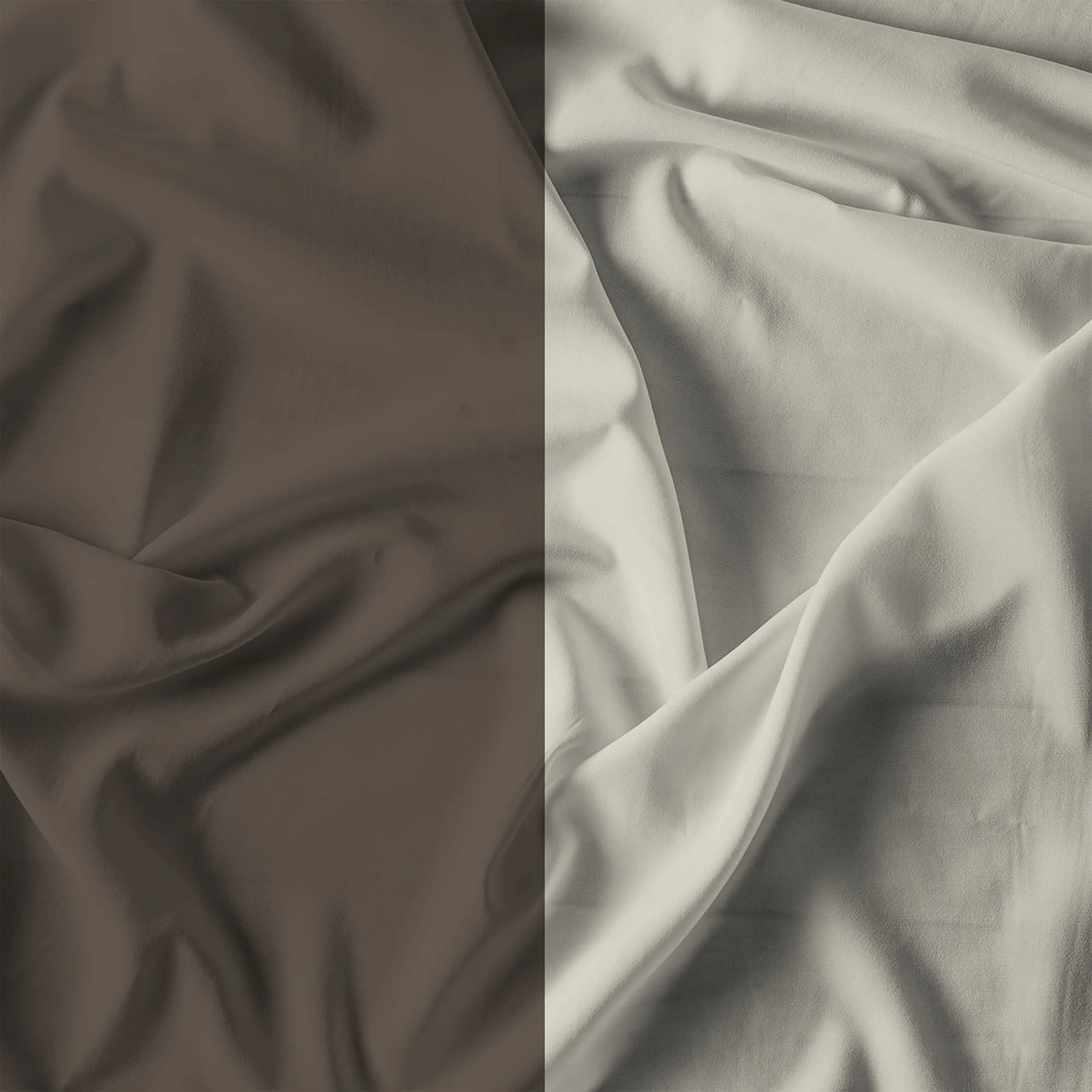 Italian Bed Linen Set Copripiumino 100% Cotone Natural Color, Matrimoniale, 250x200 cm, Marrone/Panna - immagine 12