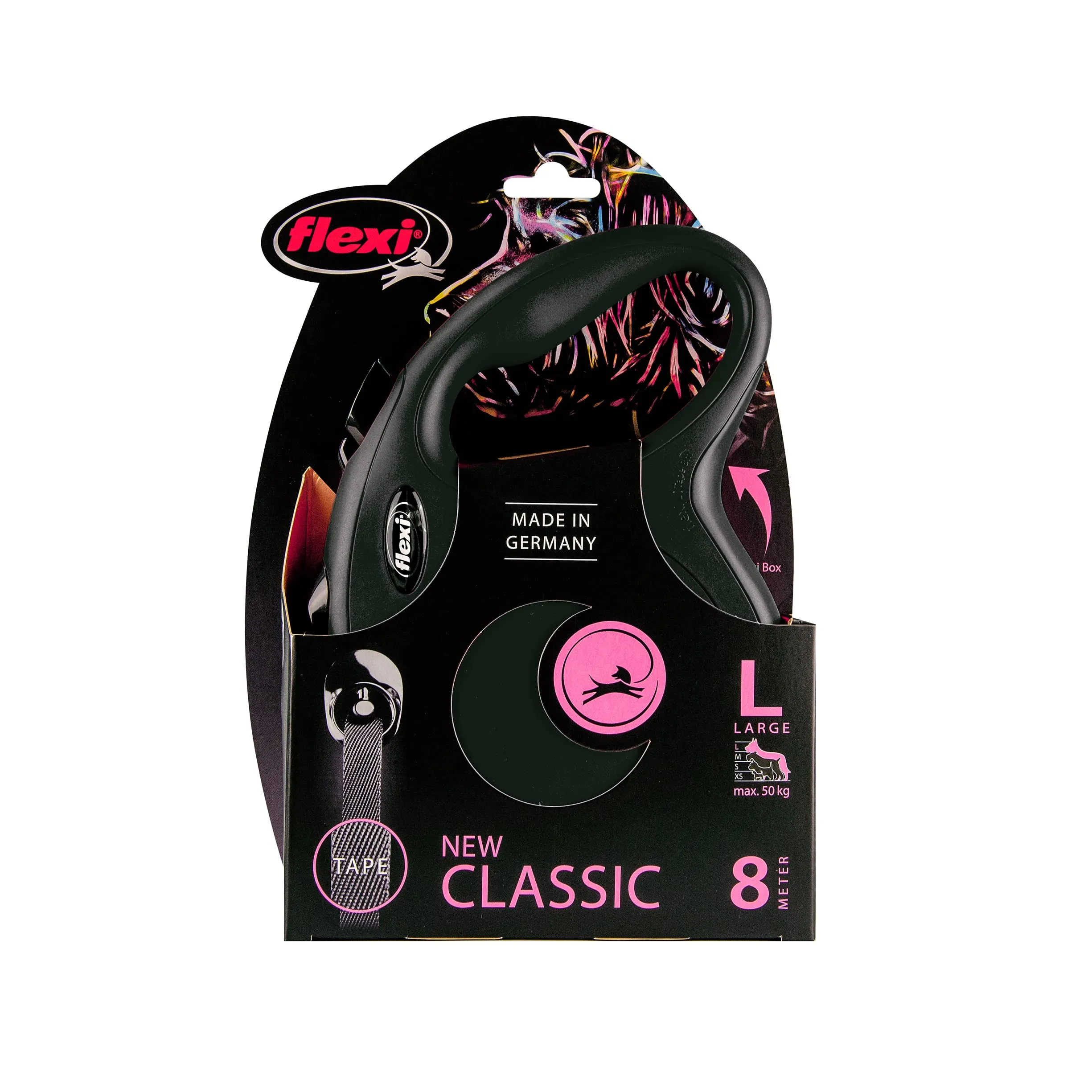 flexi New Classic L 8 m Nero per cani fino a 50 kg - immagine 4
