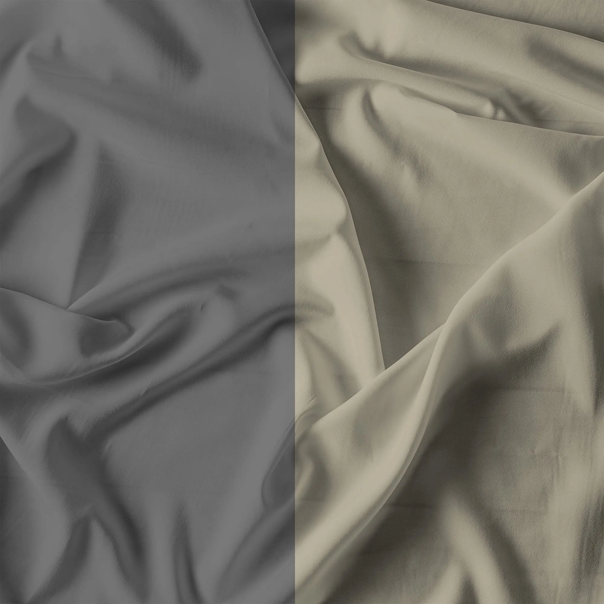 Italian Bed Linen Set Copripiumino 100% Cotone Natural Color, Matrimoniale, 250x200 cm, Tortora/Grigio Scuro - immagine 12